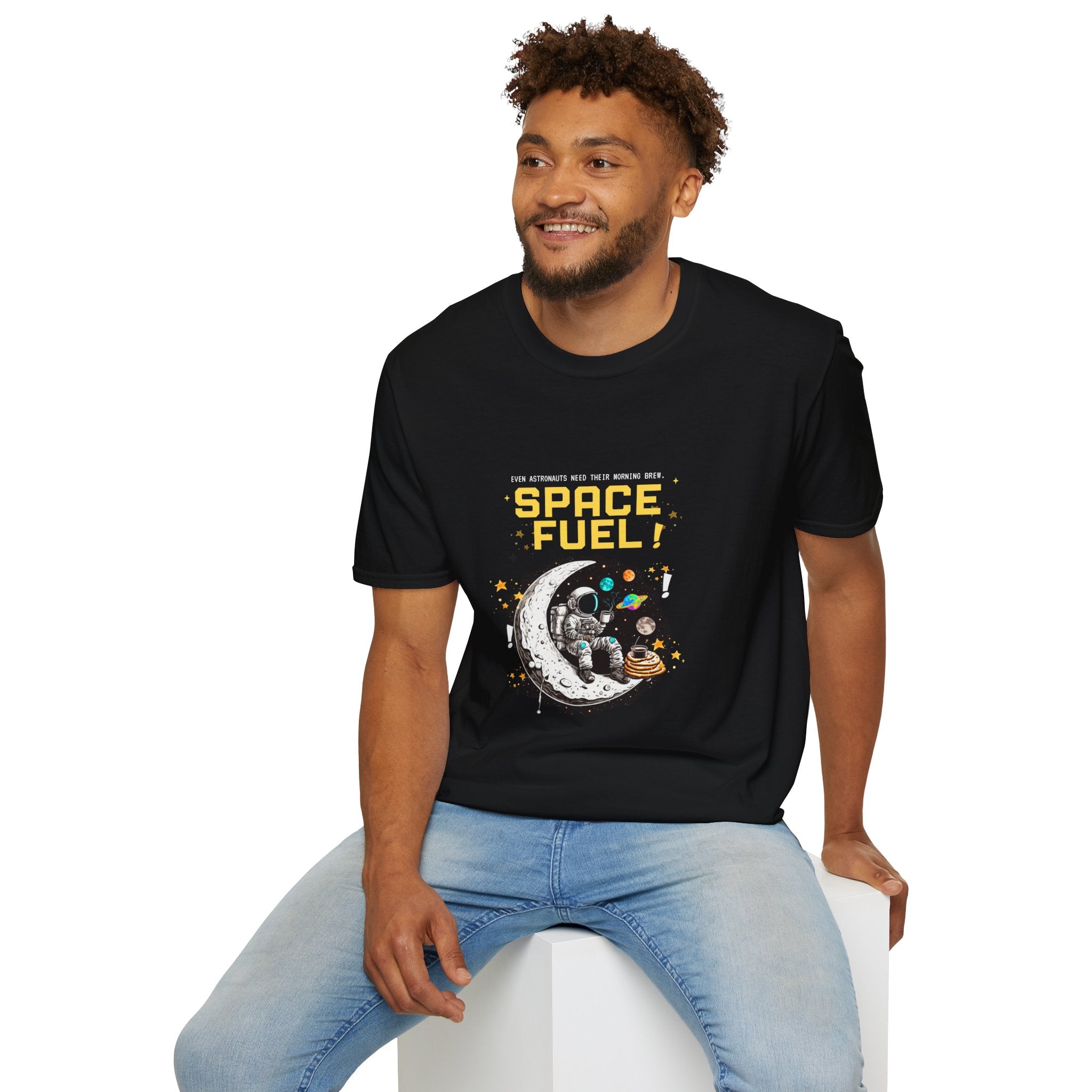 Space Fuel T-Shirt — Retro Planet Donut Graphic Tee