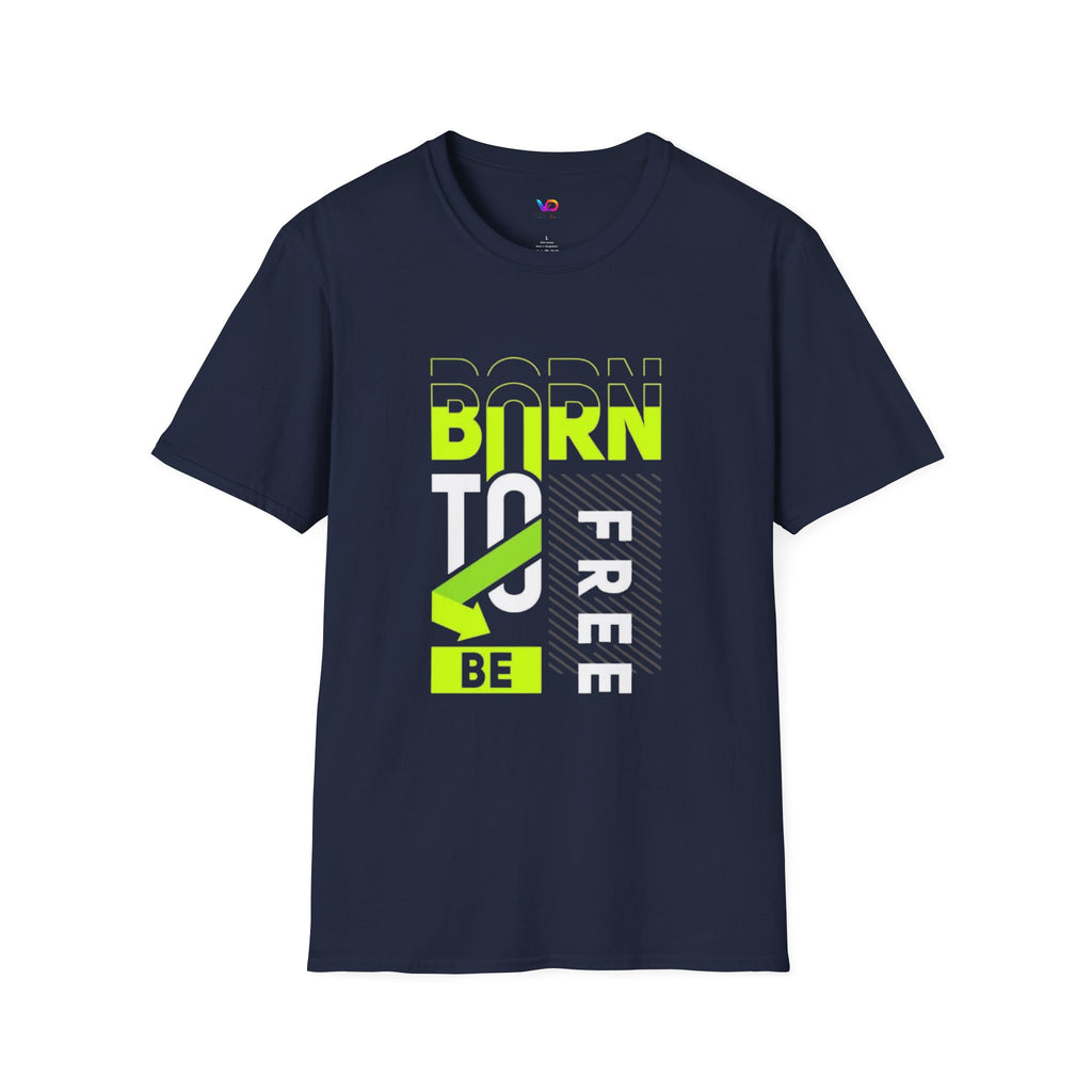 T-Shirt — Born To Be Free Neon Graphic Tee