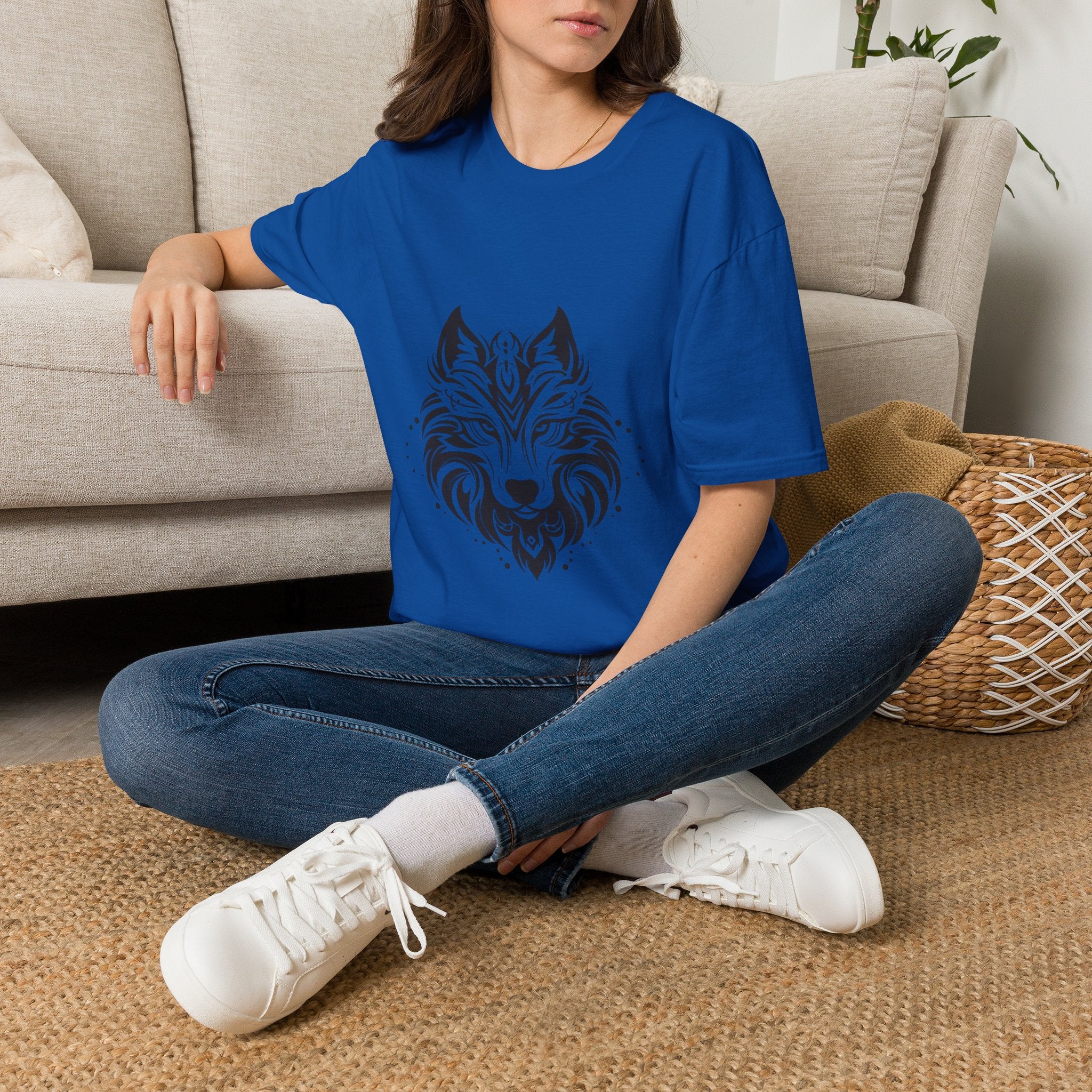 Wolf Mandala T-Shirt — Tribal Geometric Wolf Art Tee