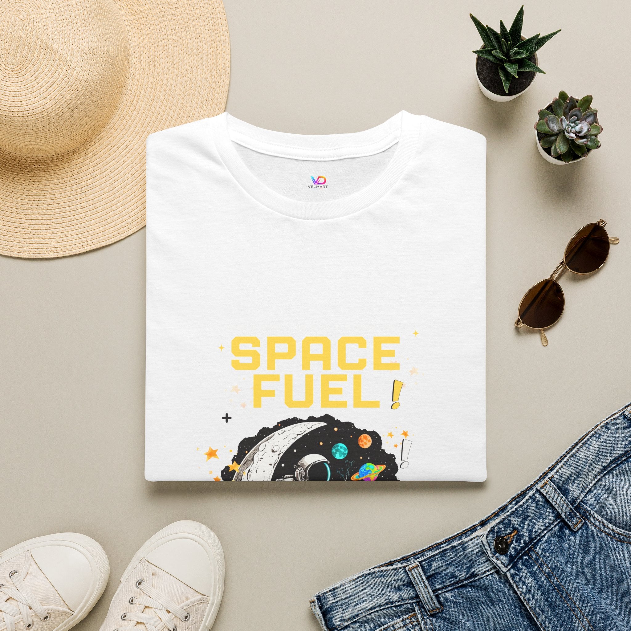 Space Fuel T-Shirt — Retro Planet Donut Graphic Tee