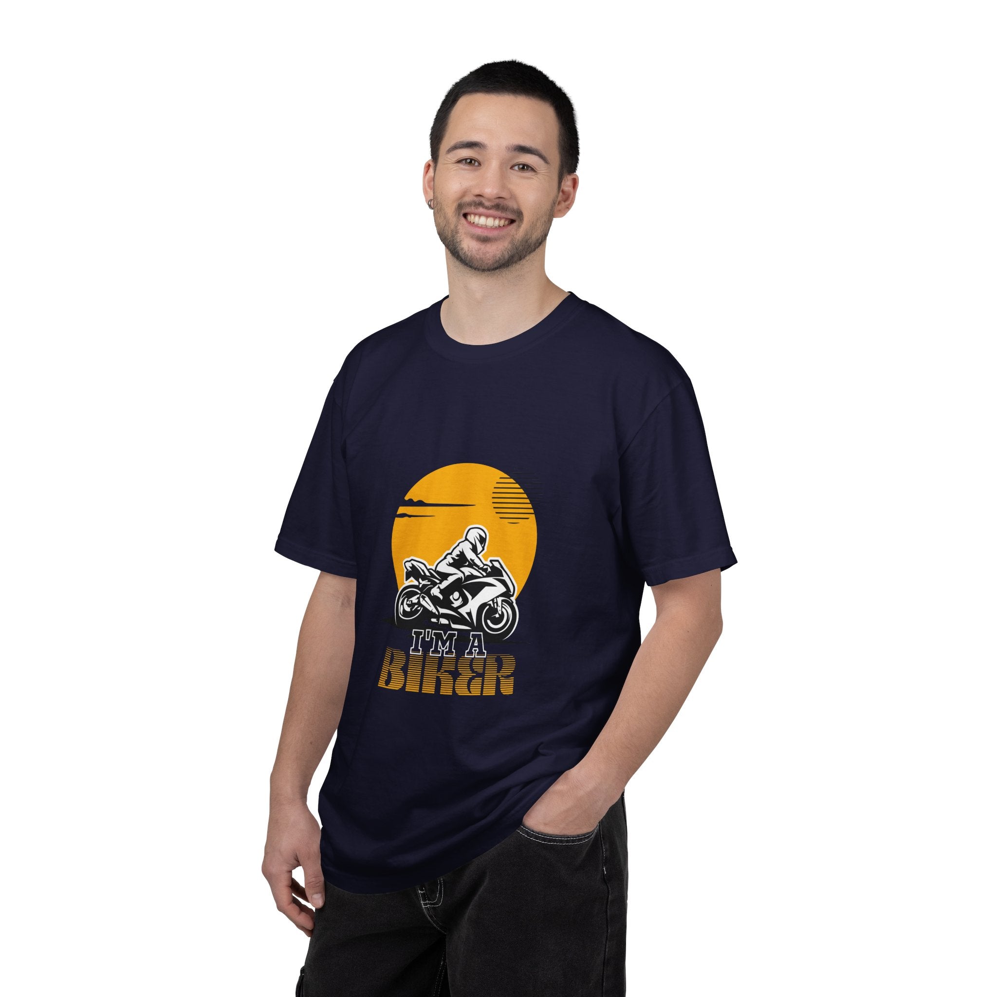 Motorcycle Rider T-Shirt — Retro Sunset Biker Graphic