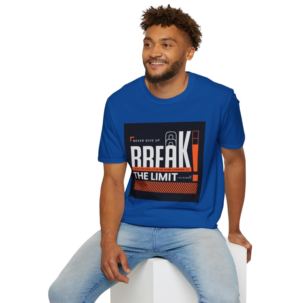 Break the Limit T-Shirt — “Never Give Up, Break” Motivational Graphic Tee