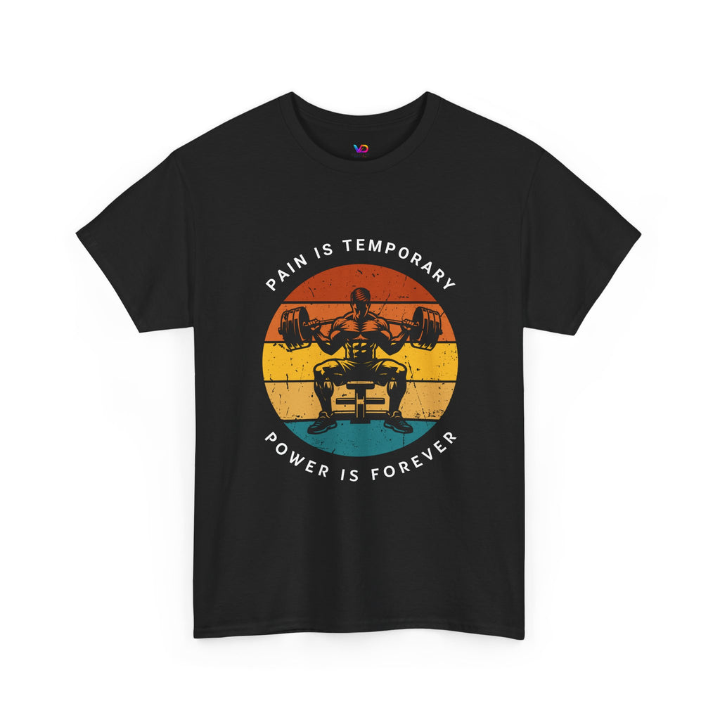 T-shirt d'entraînement – T-shirt de musculation rétro « La douleur est temporaire, la puissance est éternelle »