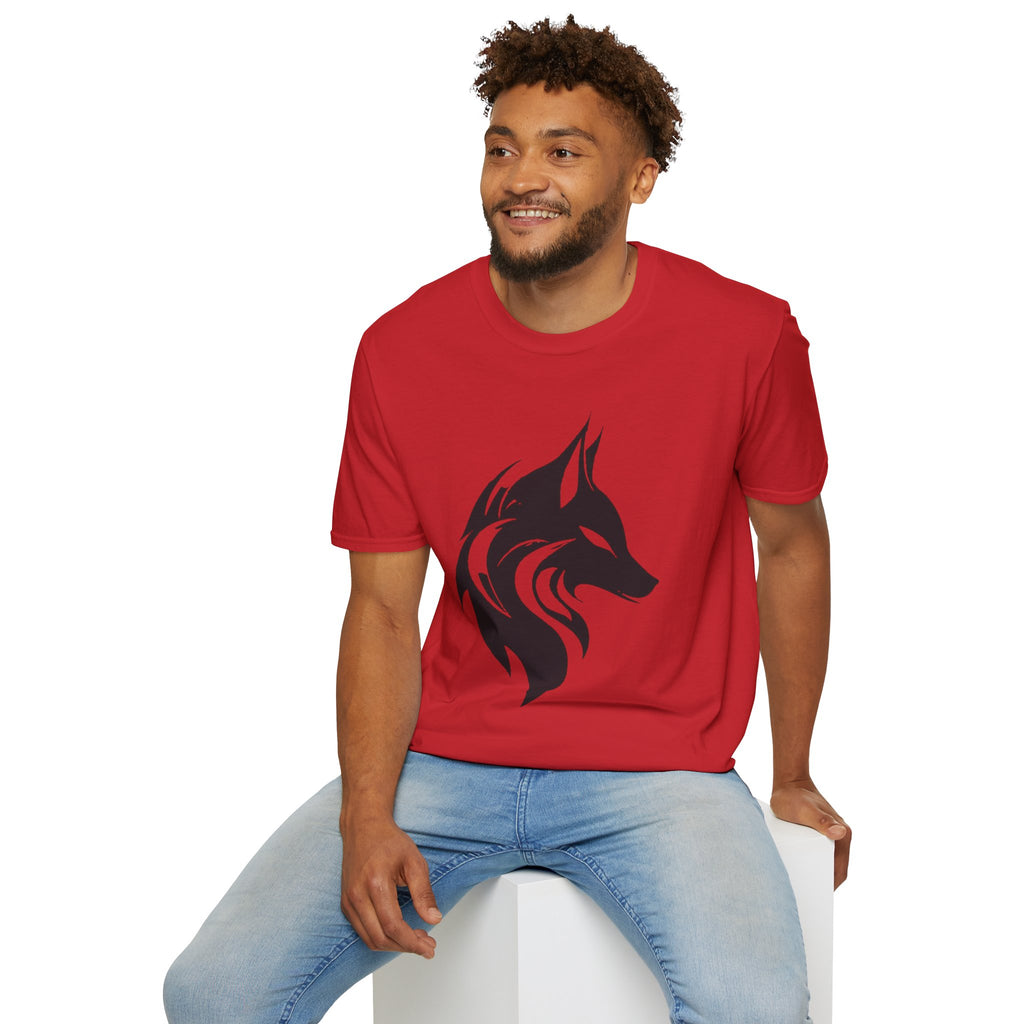 Wolf Silhouette T-Shirt — Tribal Black Wolf Graphic Tee