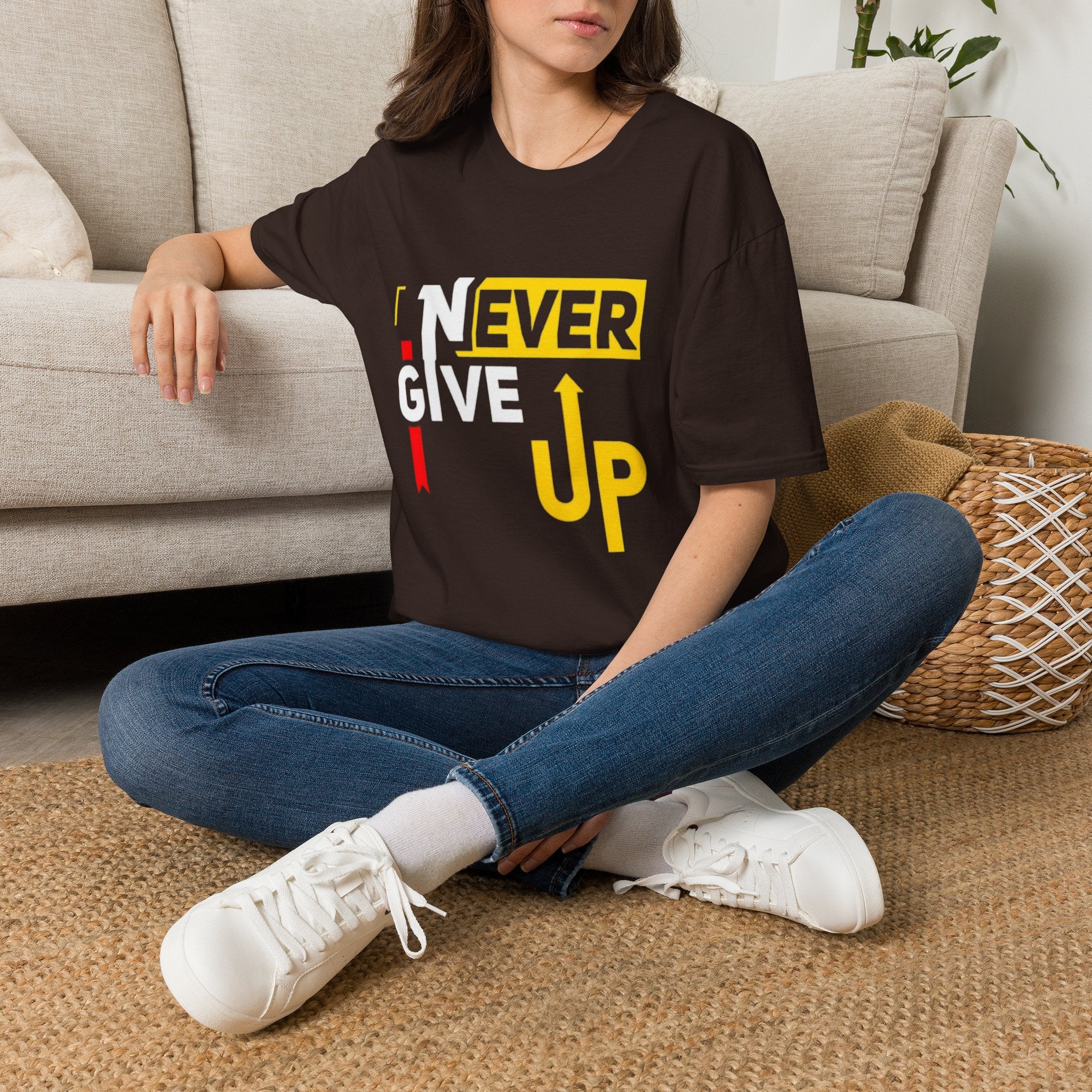 Never Give Up T-Shirt — Motivational Graphic Tee