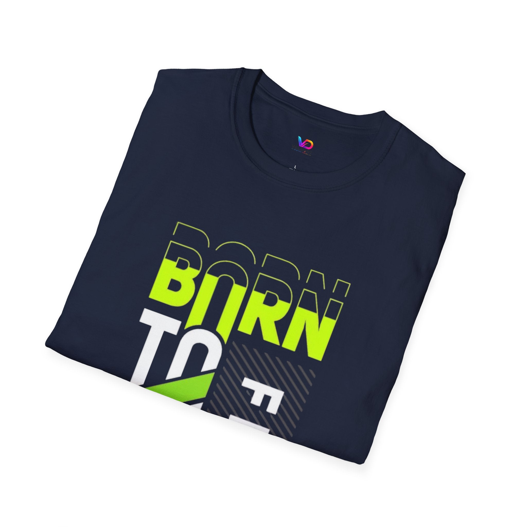T-Shirt — Born To Be Free Neon Graphic Tee