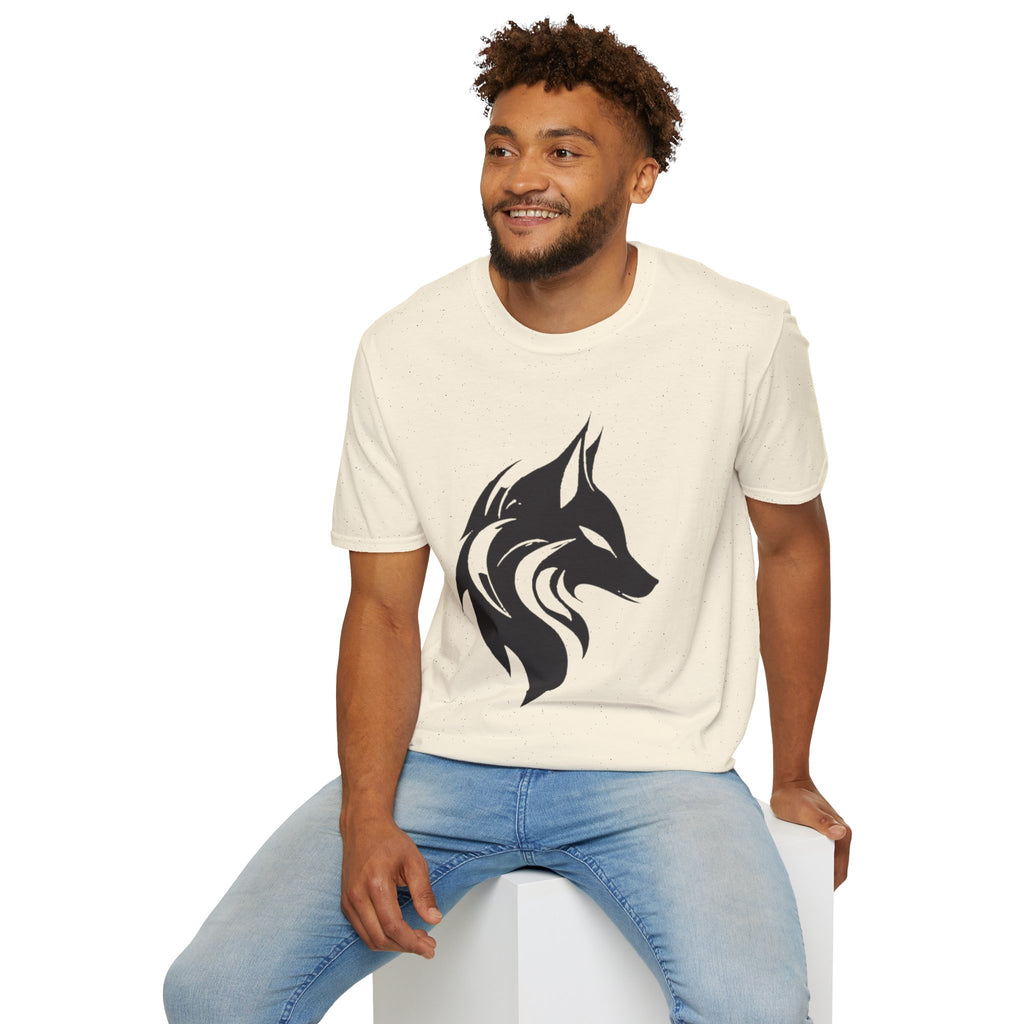 Wolf Silhouette T-Shirt — Tribal Black Wolf Graphic Tee