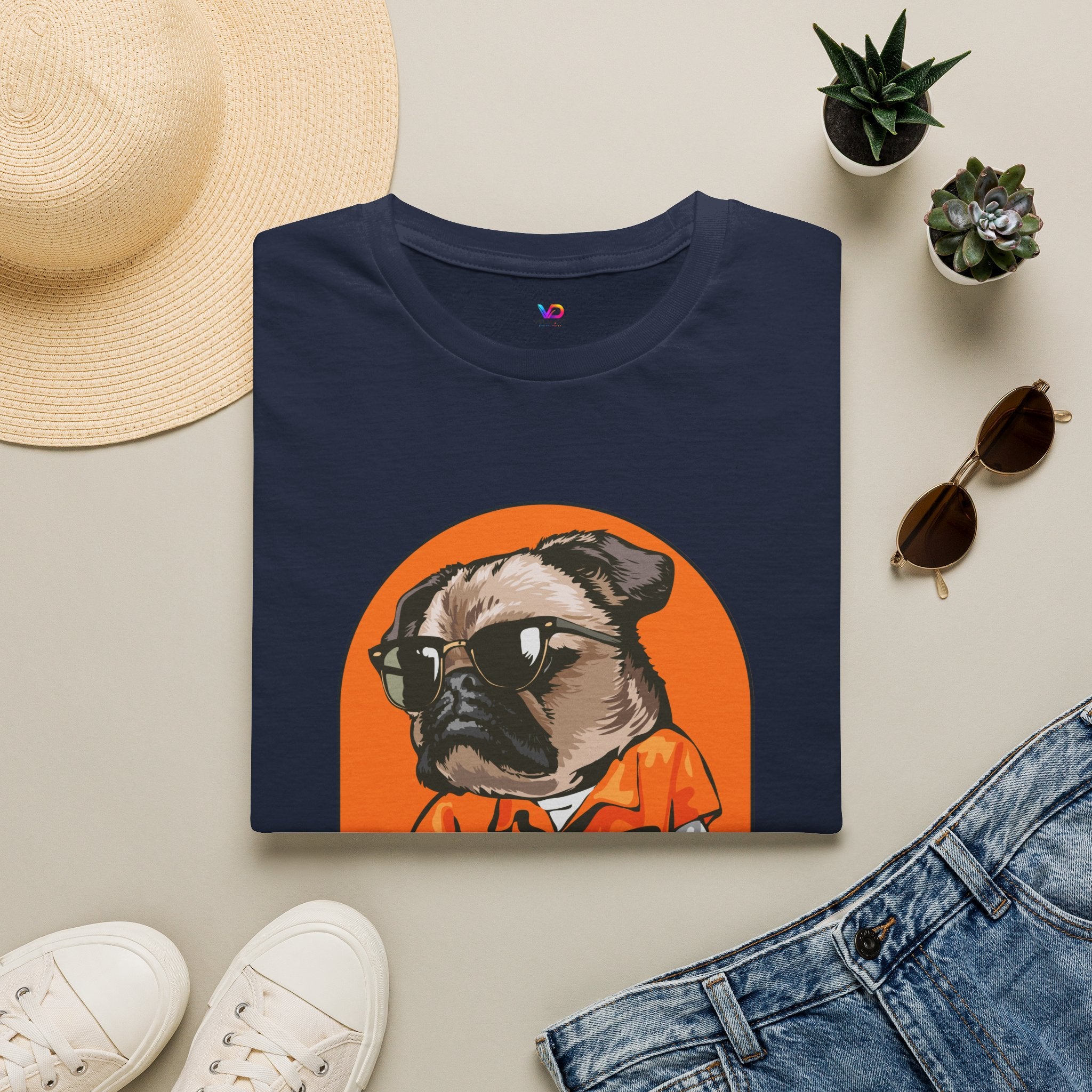 Cool Dog Tee — Retro Pug Graphic T‑Shirt