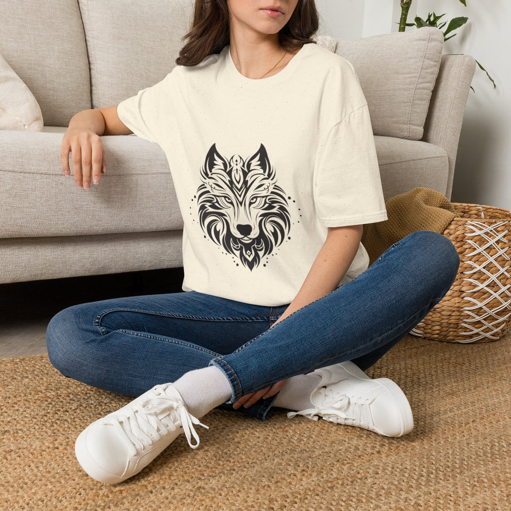 Wolf Mandala T-Shirt — Tribal Geometric Wolf Art Tee