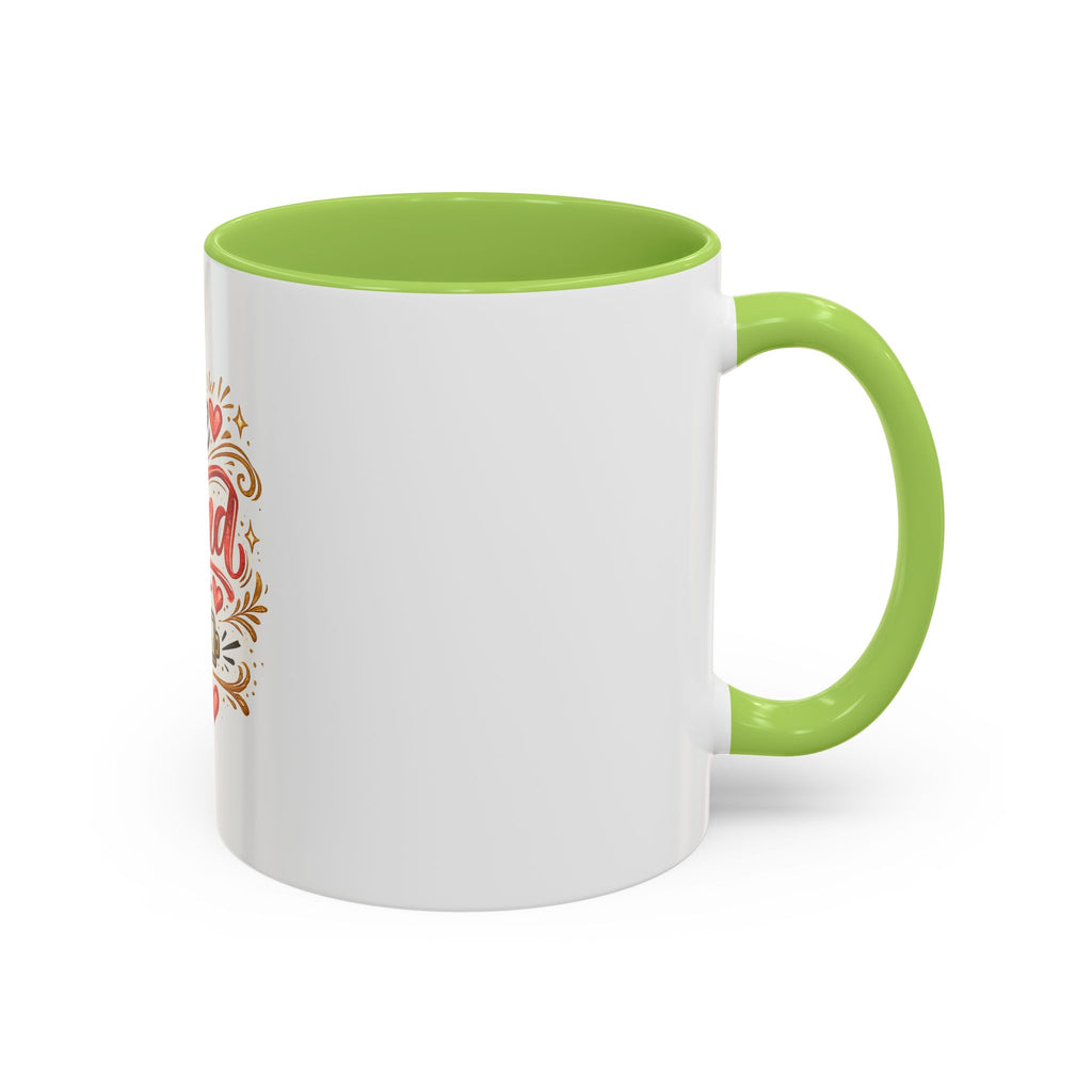 Be Kind Accent Coffee Mug — Inspirational White & Black Ceramic Mug (11/15oz)