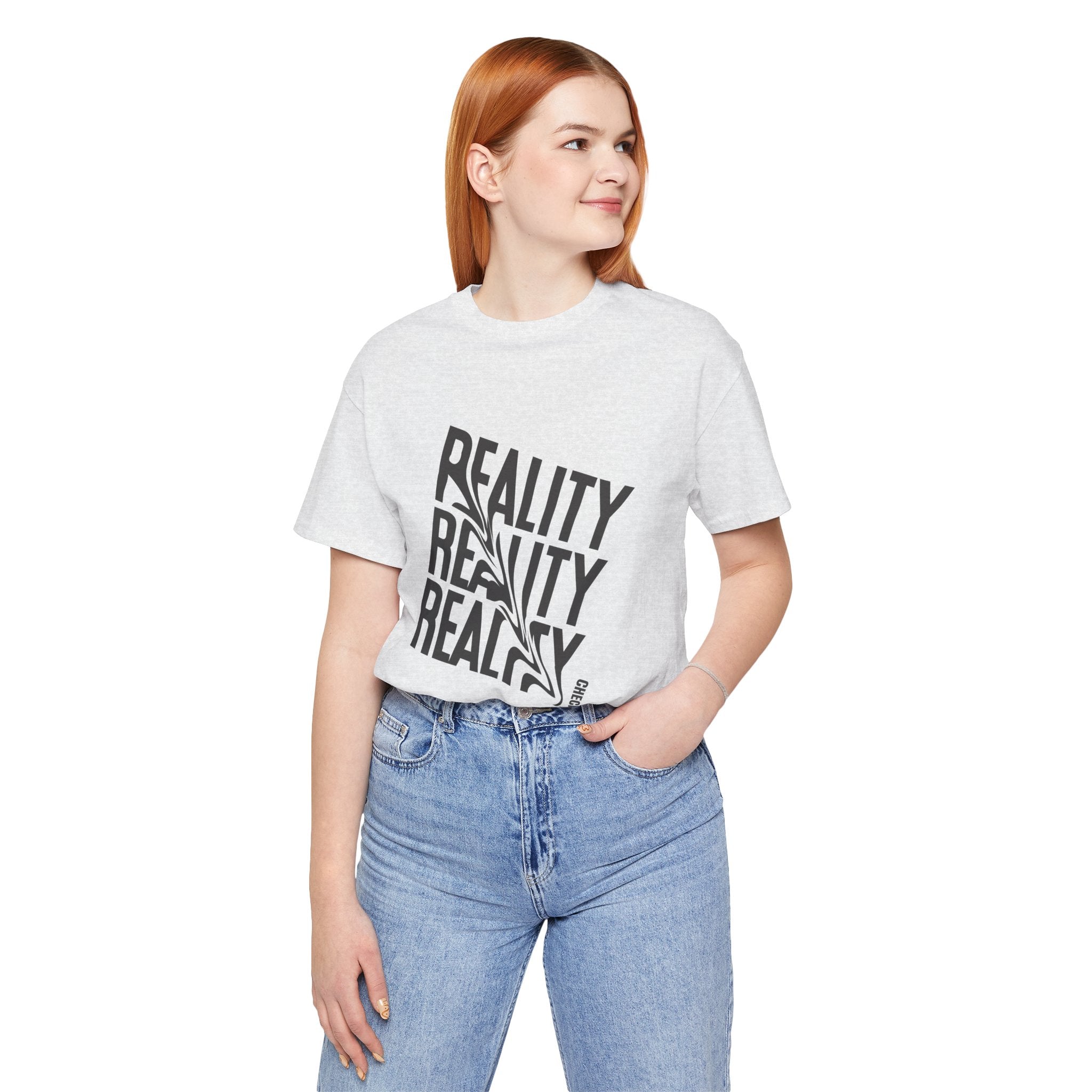 Reality Repeat Tee — Graphic Typography T-Shirt