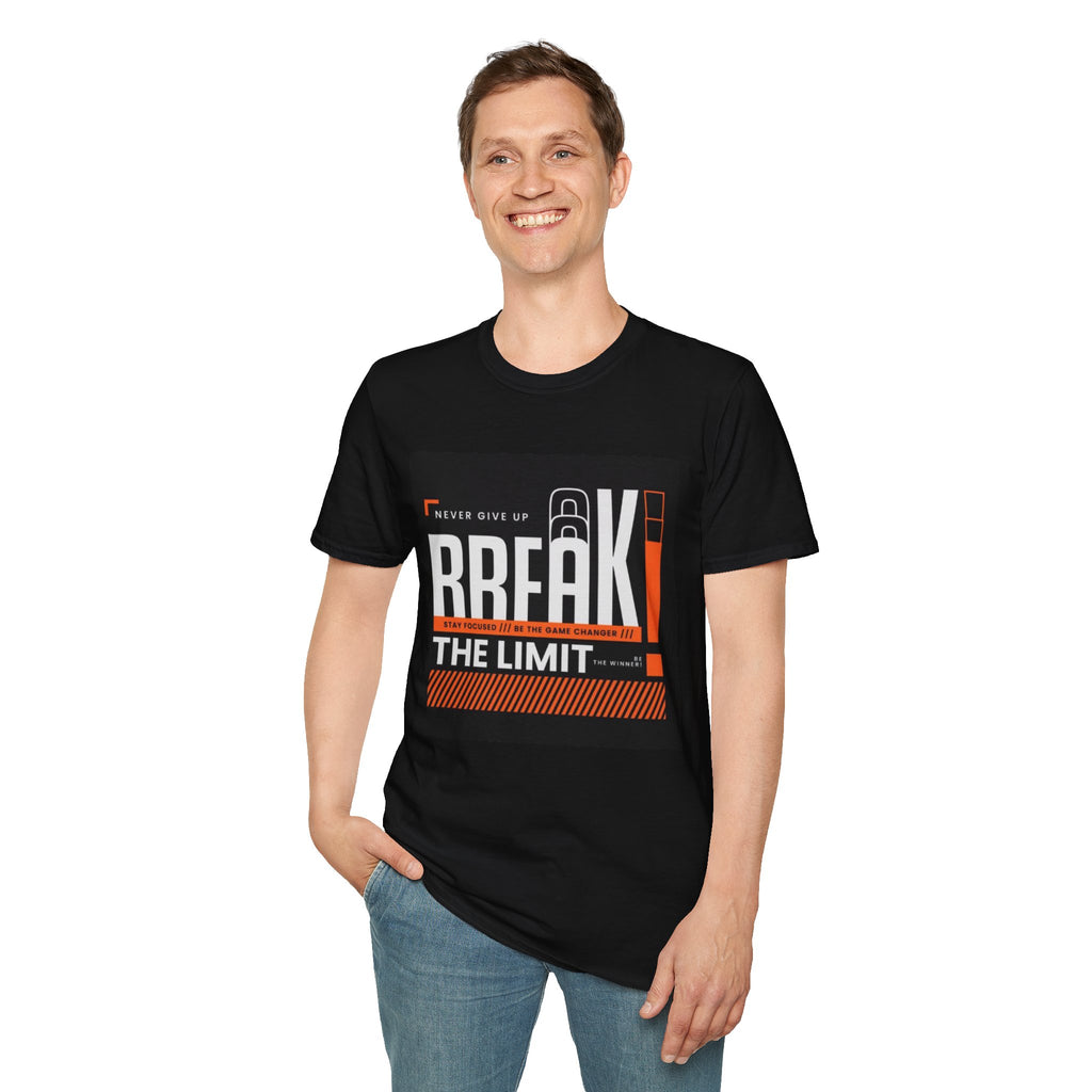 Break the Limit T-Shirt — “Never Give Up, Break” Motivational Graphic Tee