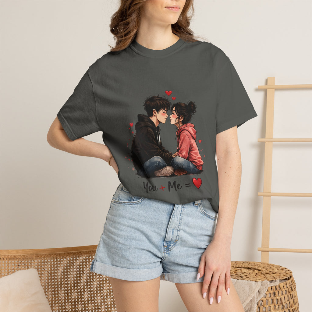 You + Me =  Romantic Couple T-Shirt