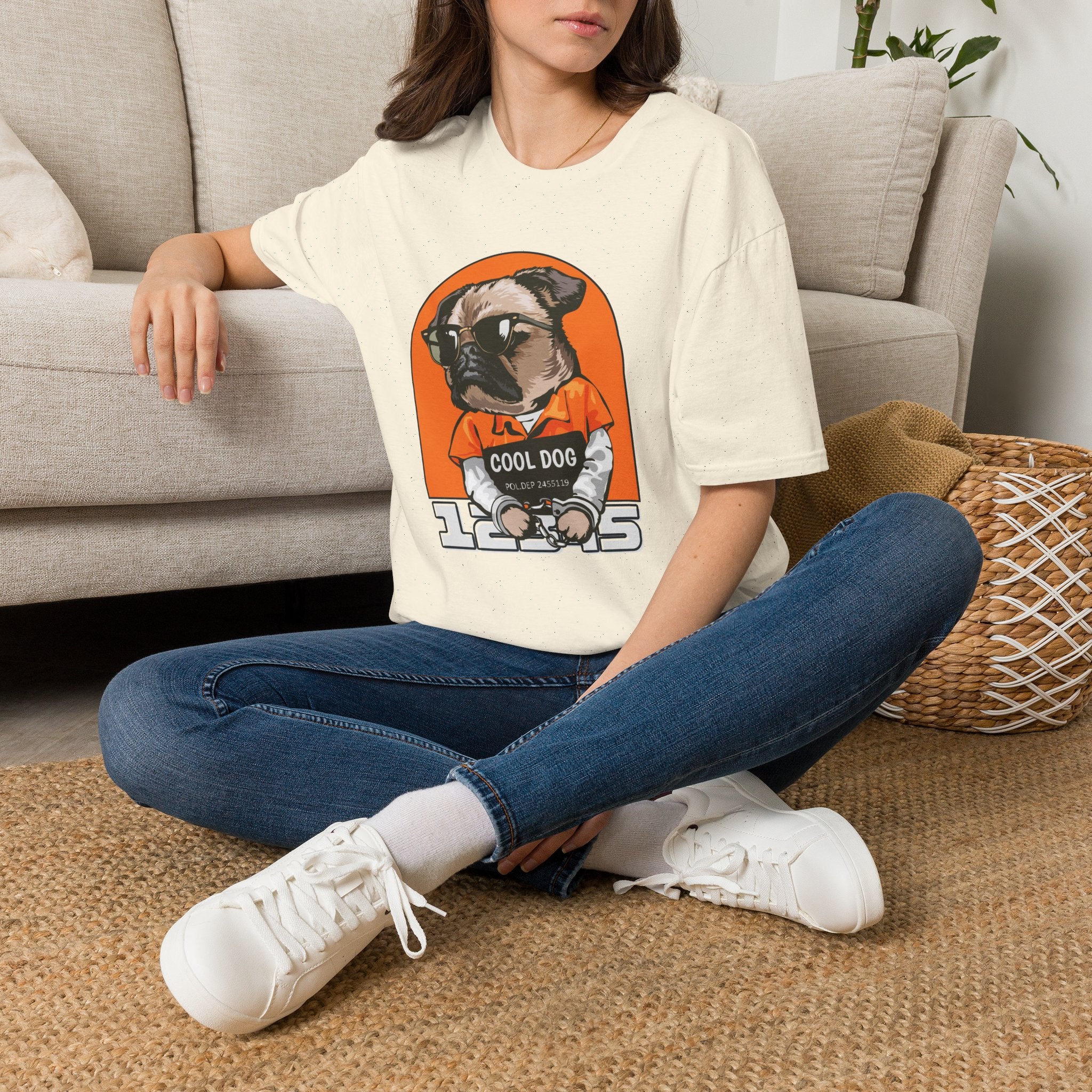 Cool Dog Tee — Retro Pug Graphic T‑Shirt