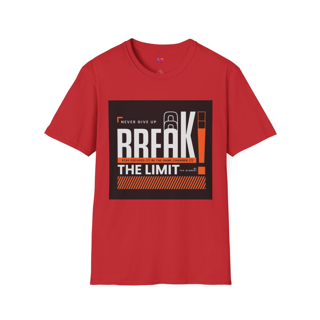 Break the Limit T-Shirt — “Never Give Up, Break” Motivational Graphic Tee