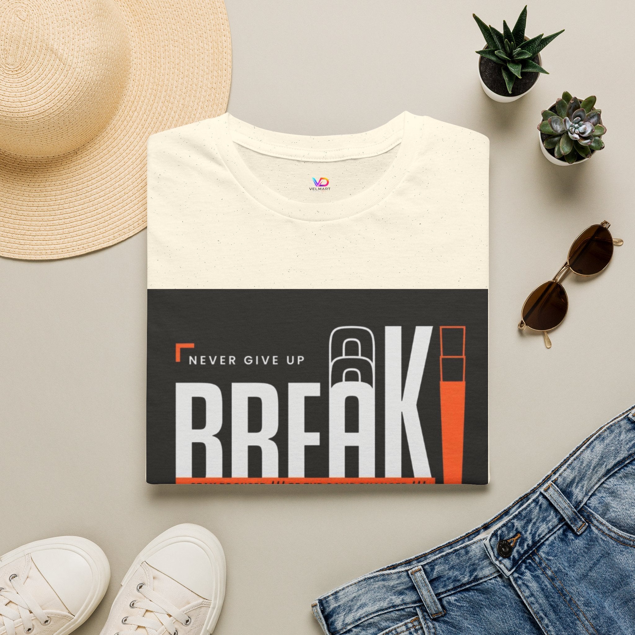 Break the Limit T-Shirt — “Never Give Up, Break” Motivational Graphic Tee
