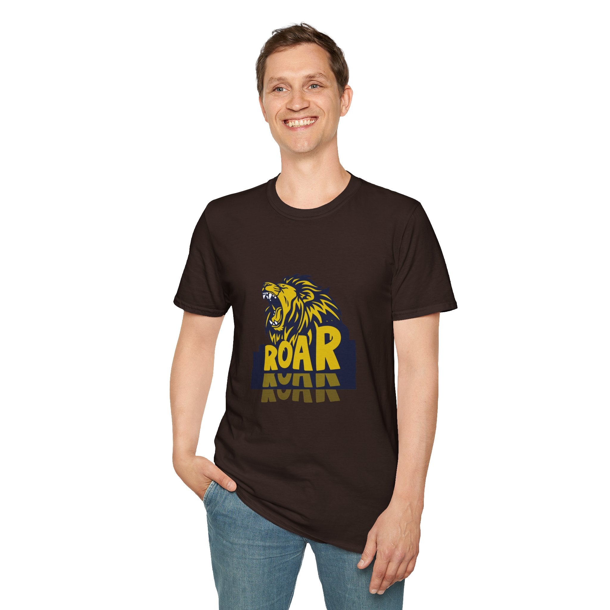Roaring Lion T-Shirt — Bold Yellow & Navy Graphic Tee
