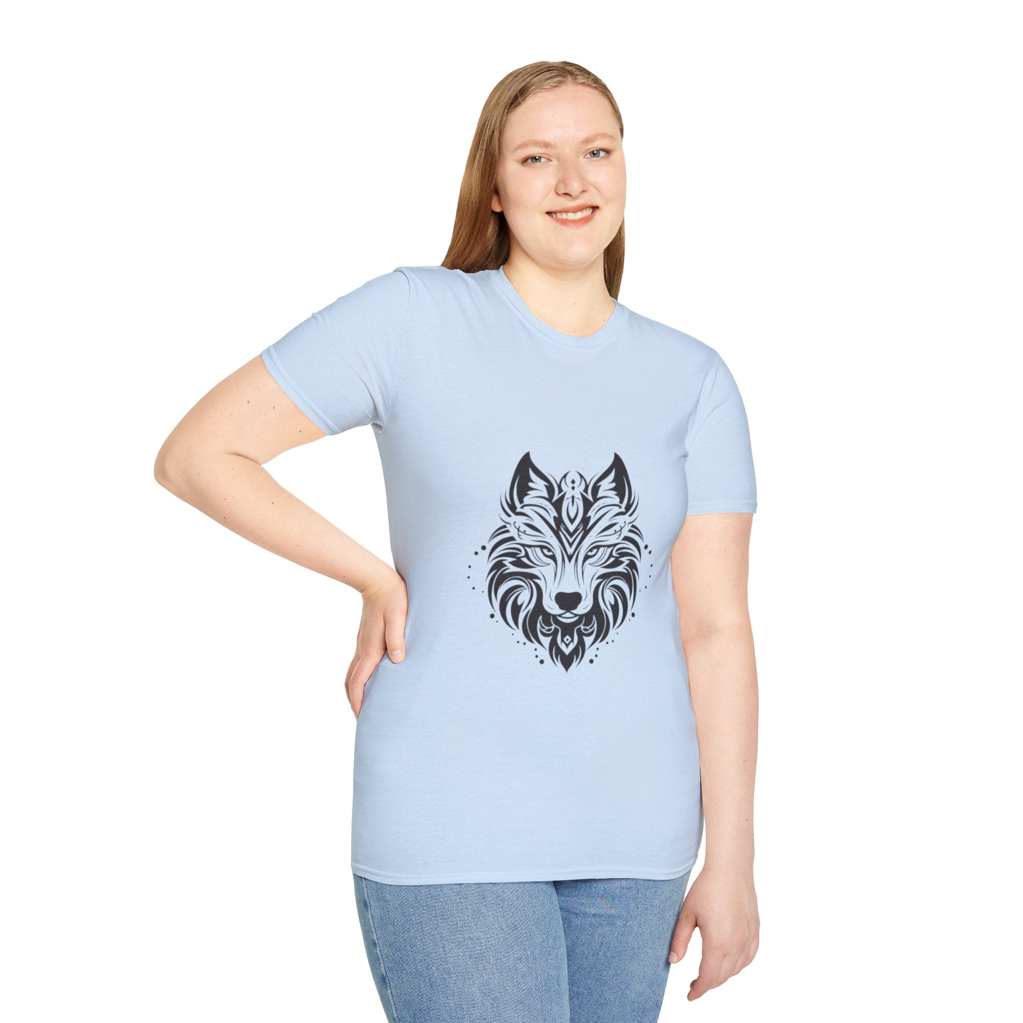Wolf Mandala T-Shirt — Tribal Geometric Wolf Art Tee