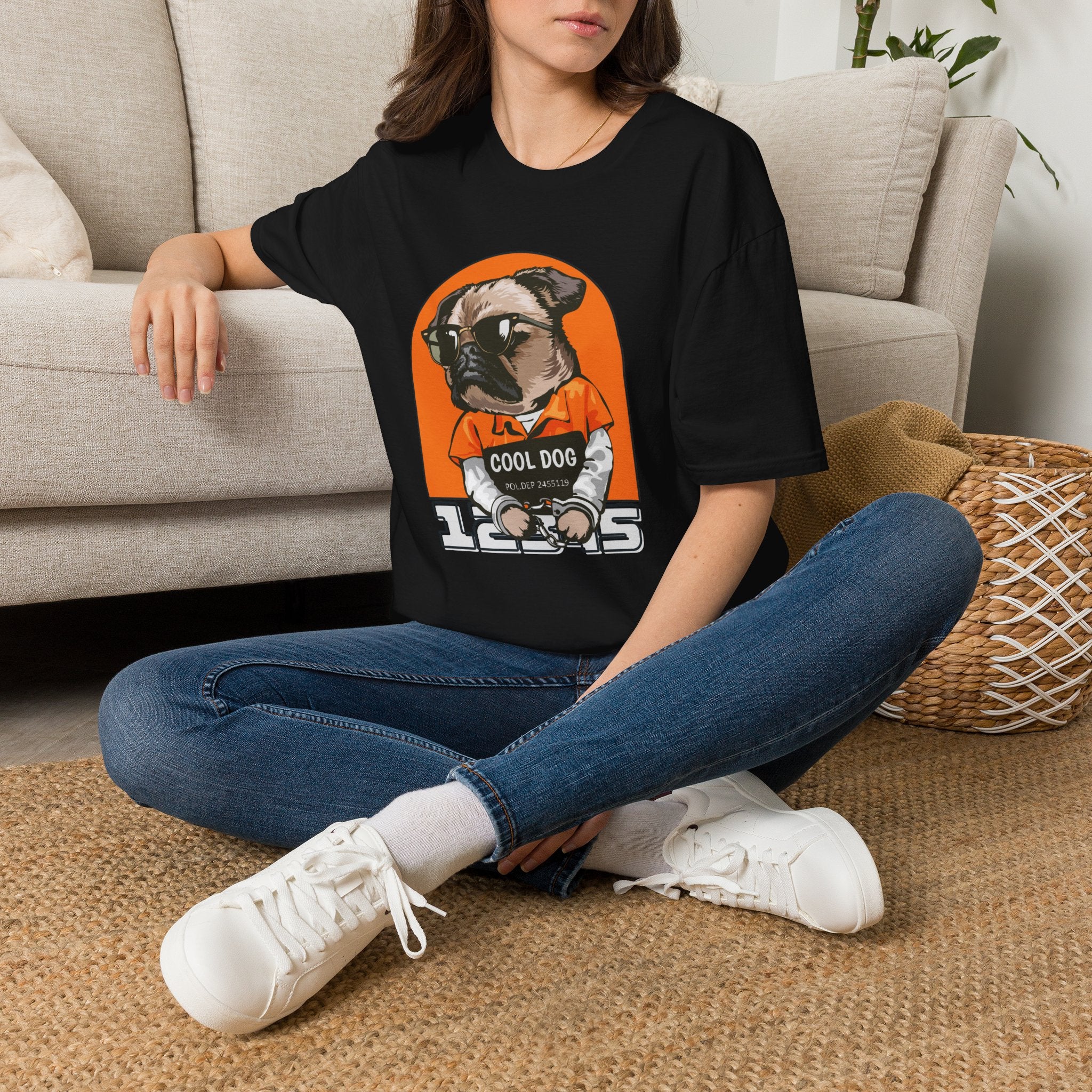 Cool Dog Tee — Retro Pug Graphic T‑Shirt