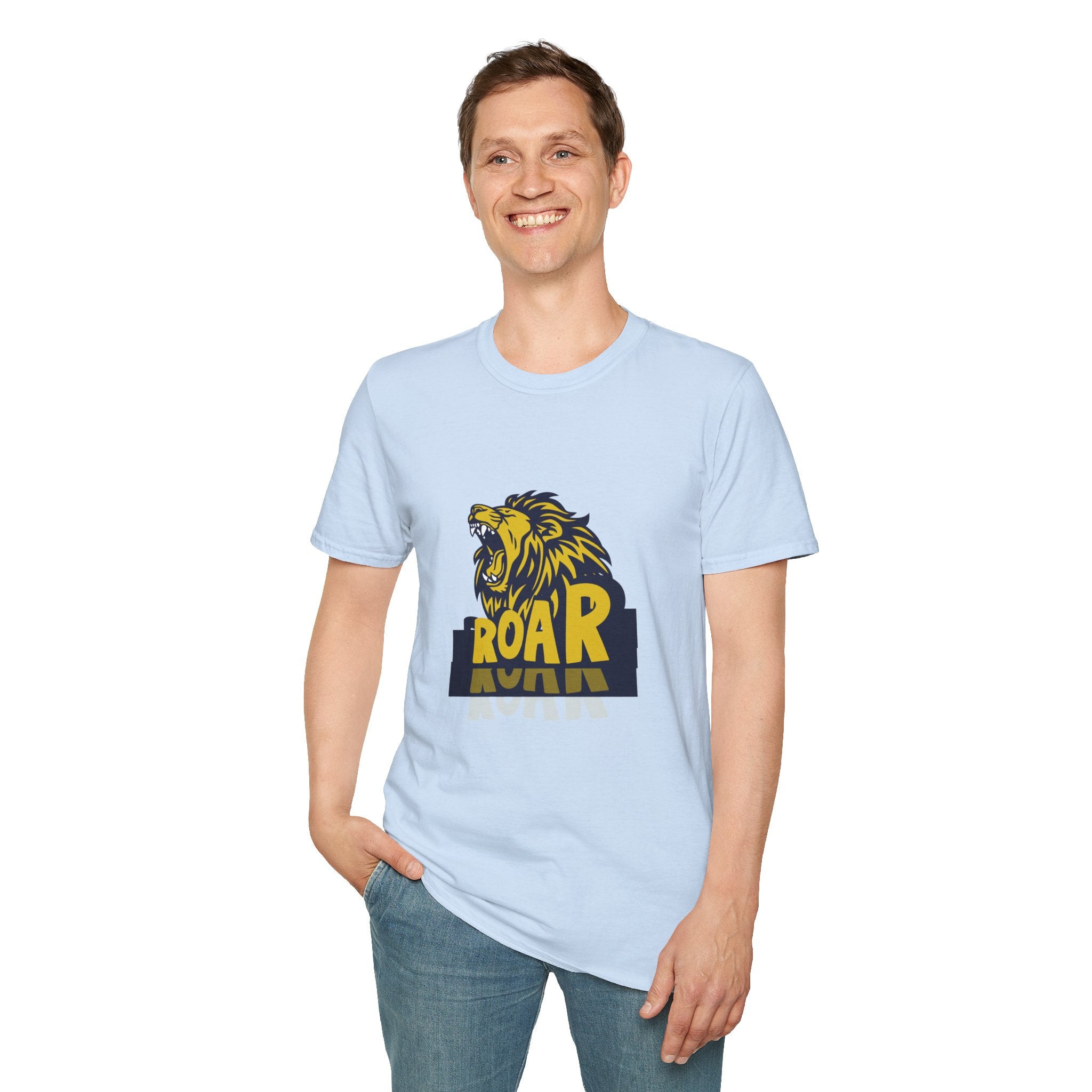 Roaring Lion T-Shirt — Bold Yellow & Navy Graphic Tee