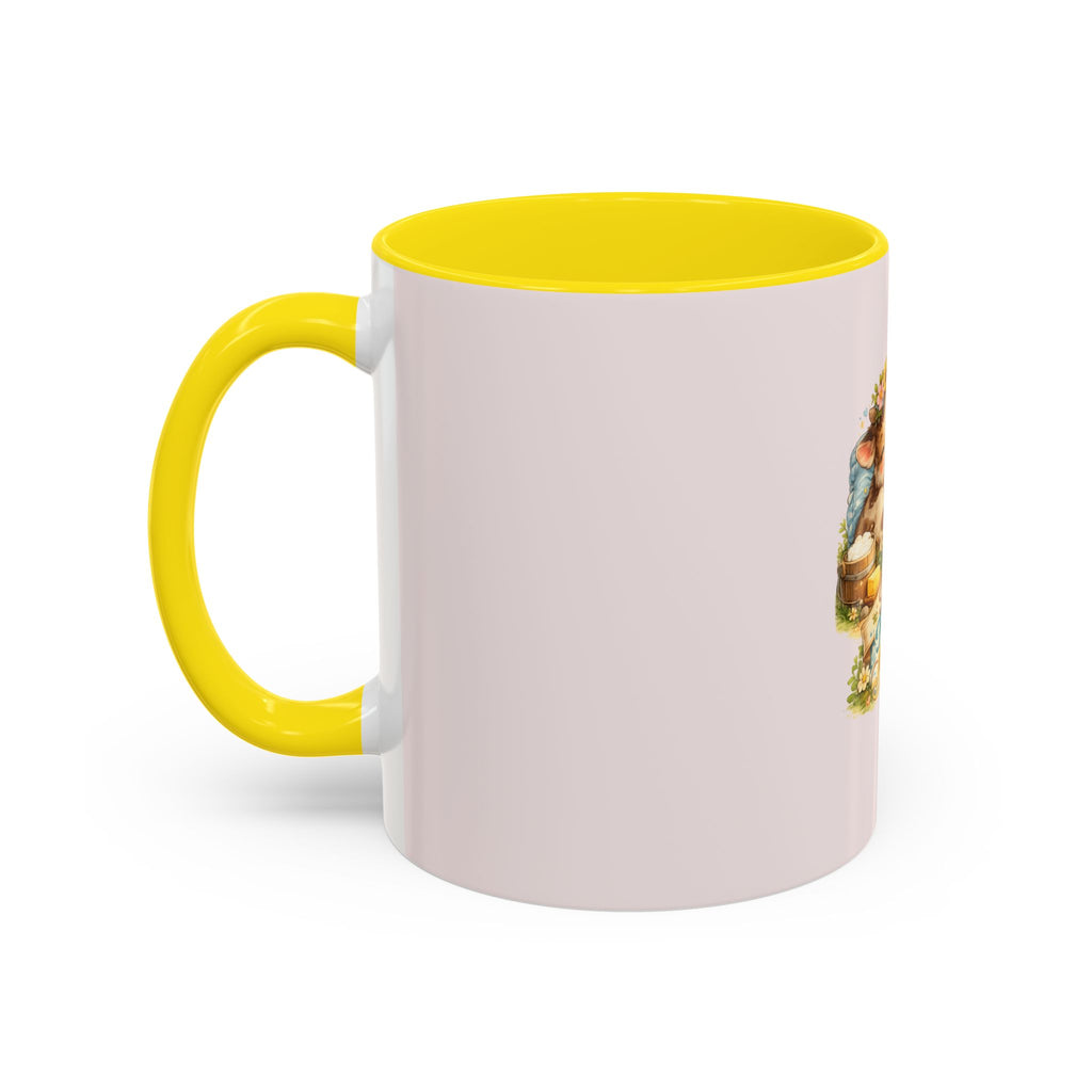 Farm Fresh Milk Coffee Mug — Cute Vintage Kittens Illustration (Accent 11/15oz)