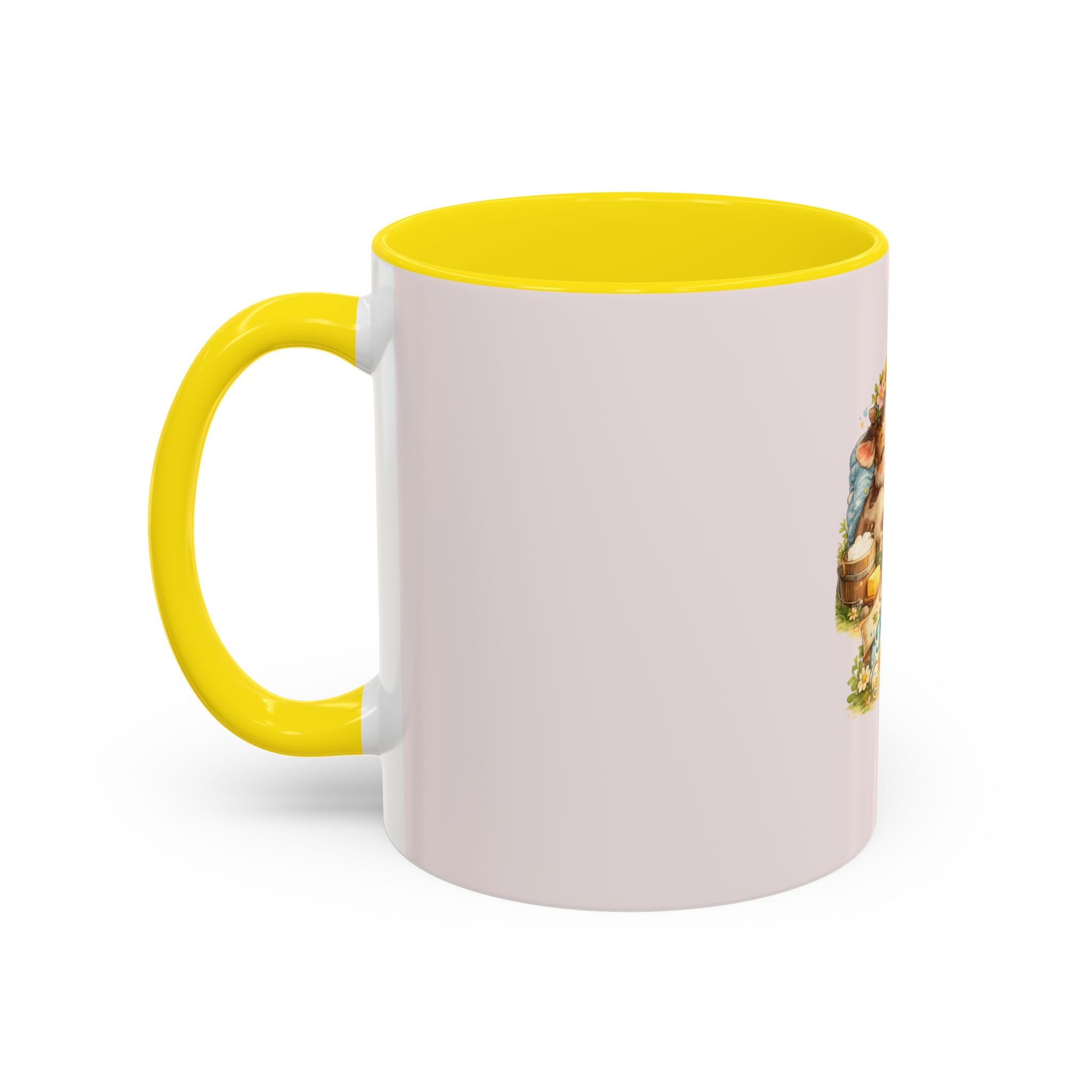 Farm Fresh Milk Coffee Mug — Cute Vintage Kittens Illustration (Accent 11/15oz)