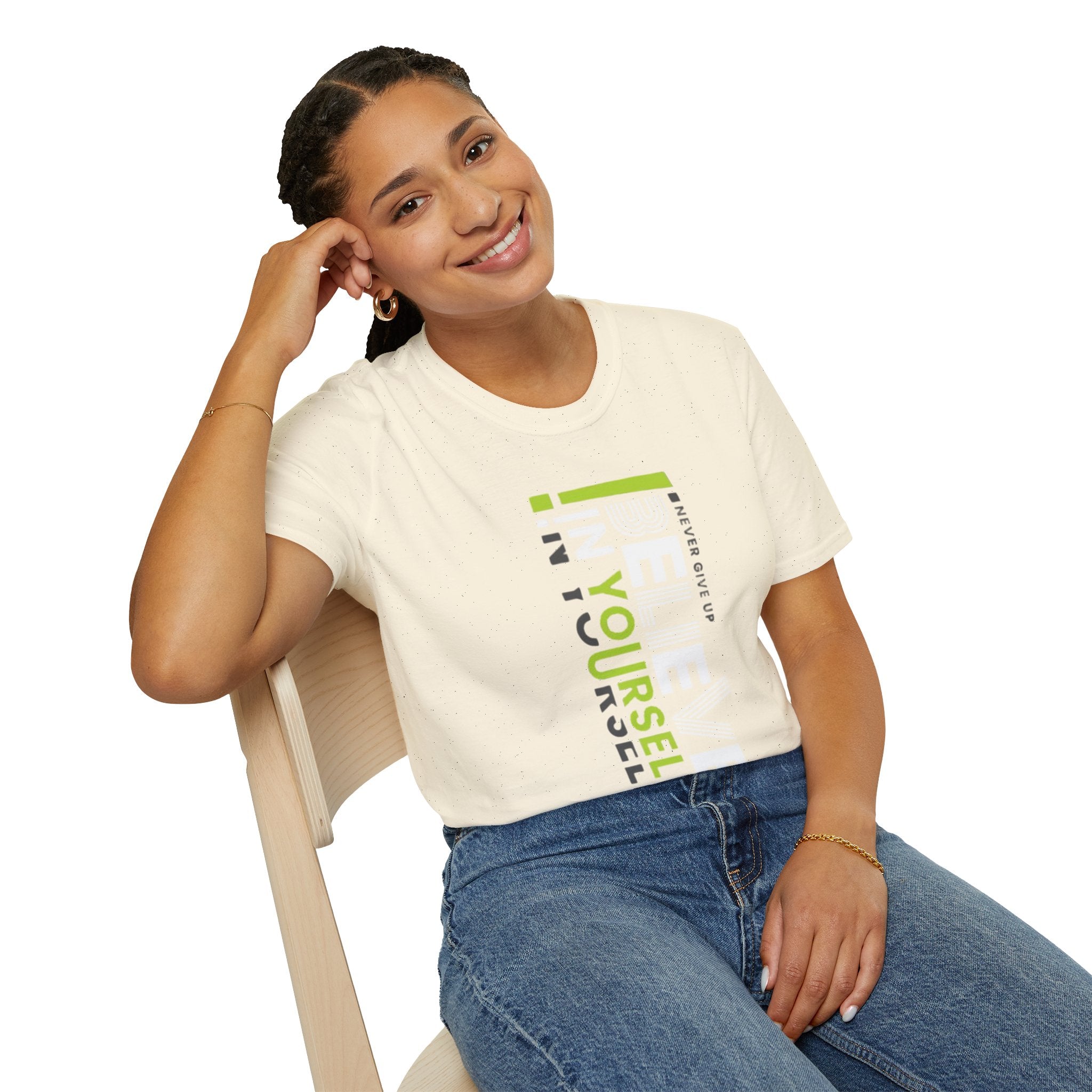 T-Shirt — "Be Yourself" Vertical Motivational Graphic Tee