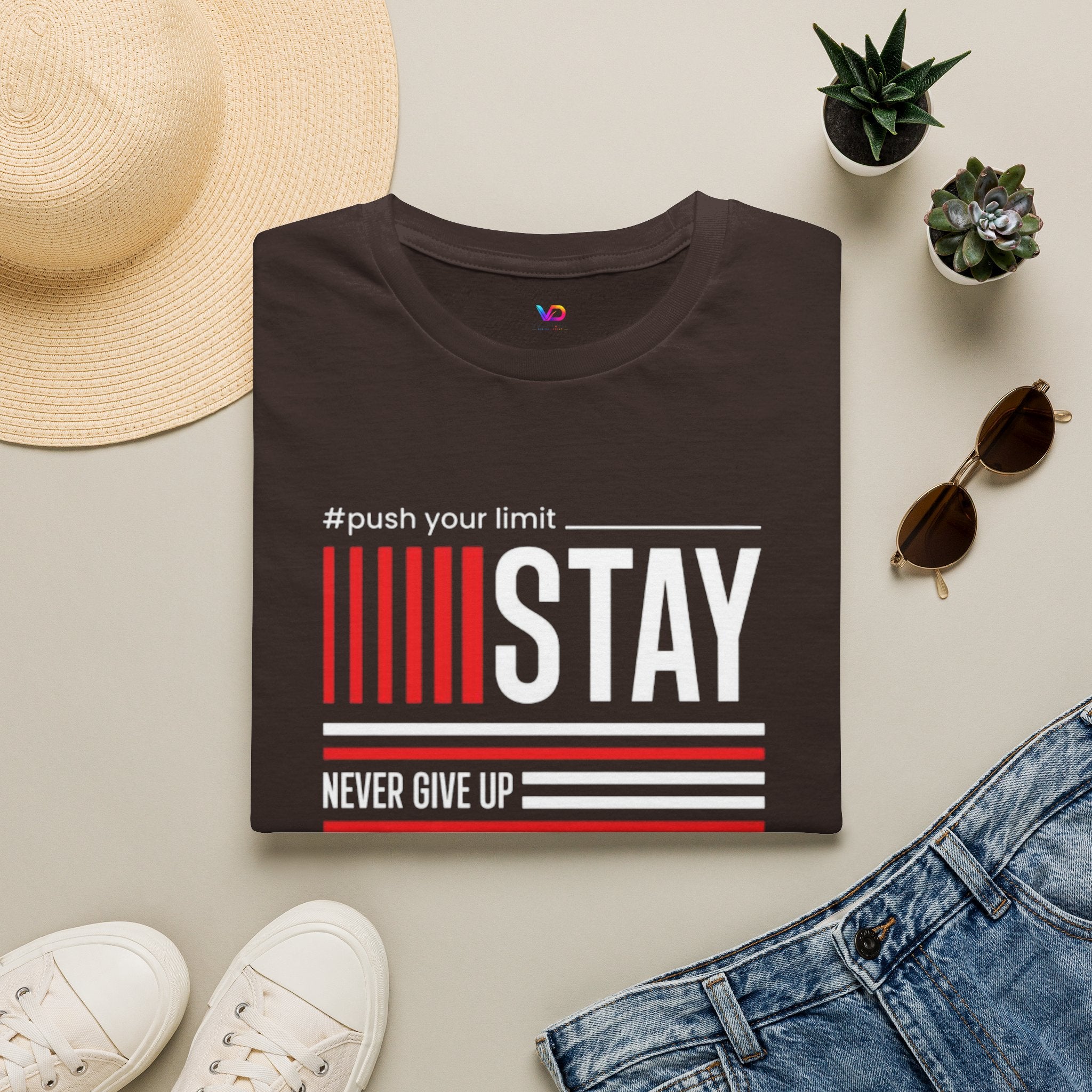 Stay Strong Graphic T-Shirt — "Stay" Motivational Tee (Never Give Up)