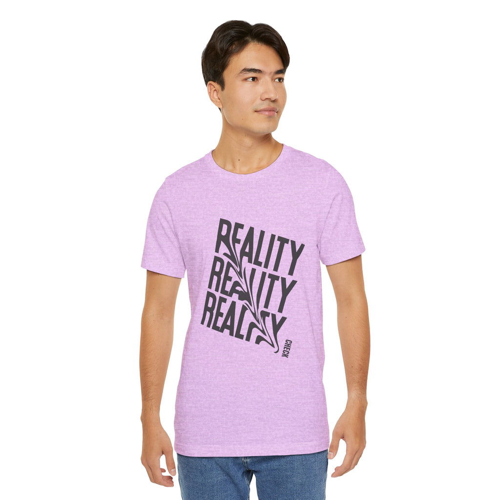 Reality Repeat Tee — Graphic Typography T-Shirt