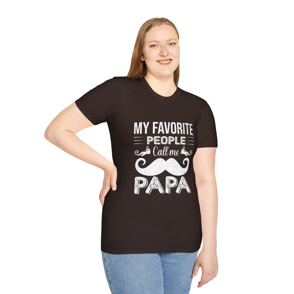 Papa T-Shirt — “My Favorite People Call Me Papa” Vintage Family Gift