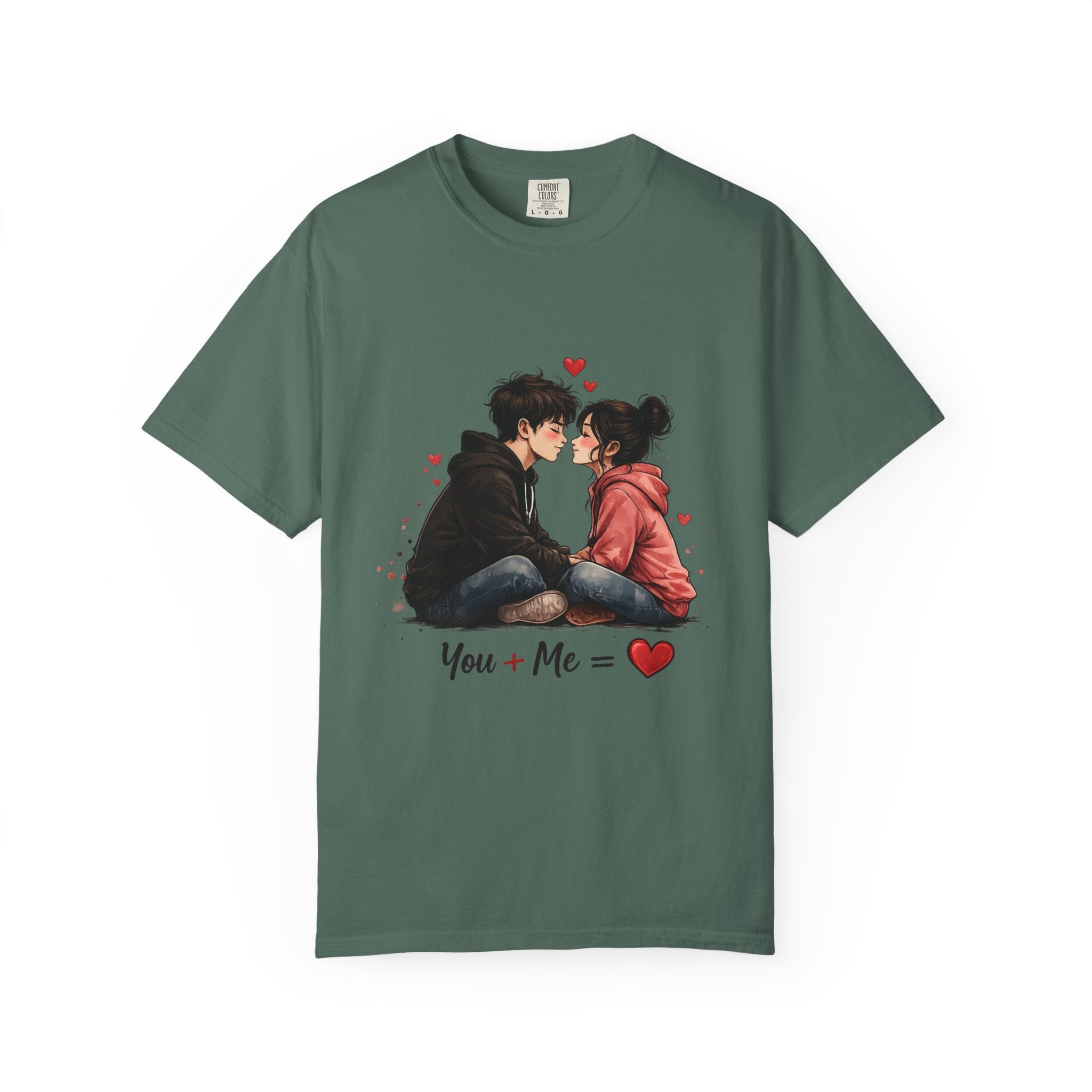 You + Me =  Romantic Couple T-Shirt