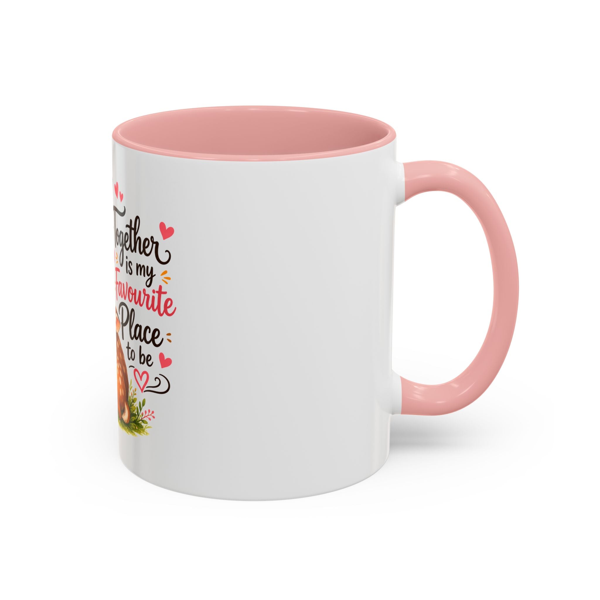 Mother and Baby Deer Accent Coffee Mug — "Together is my Favourite Place to be"