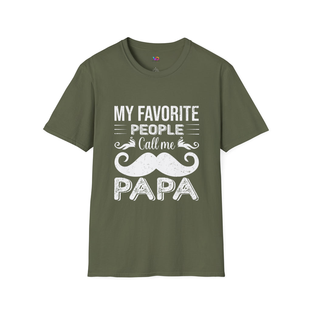 Papa T-Shirt — “My Favorite People Call Me Papa” Vintage Family Gift