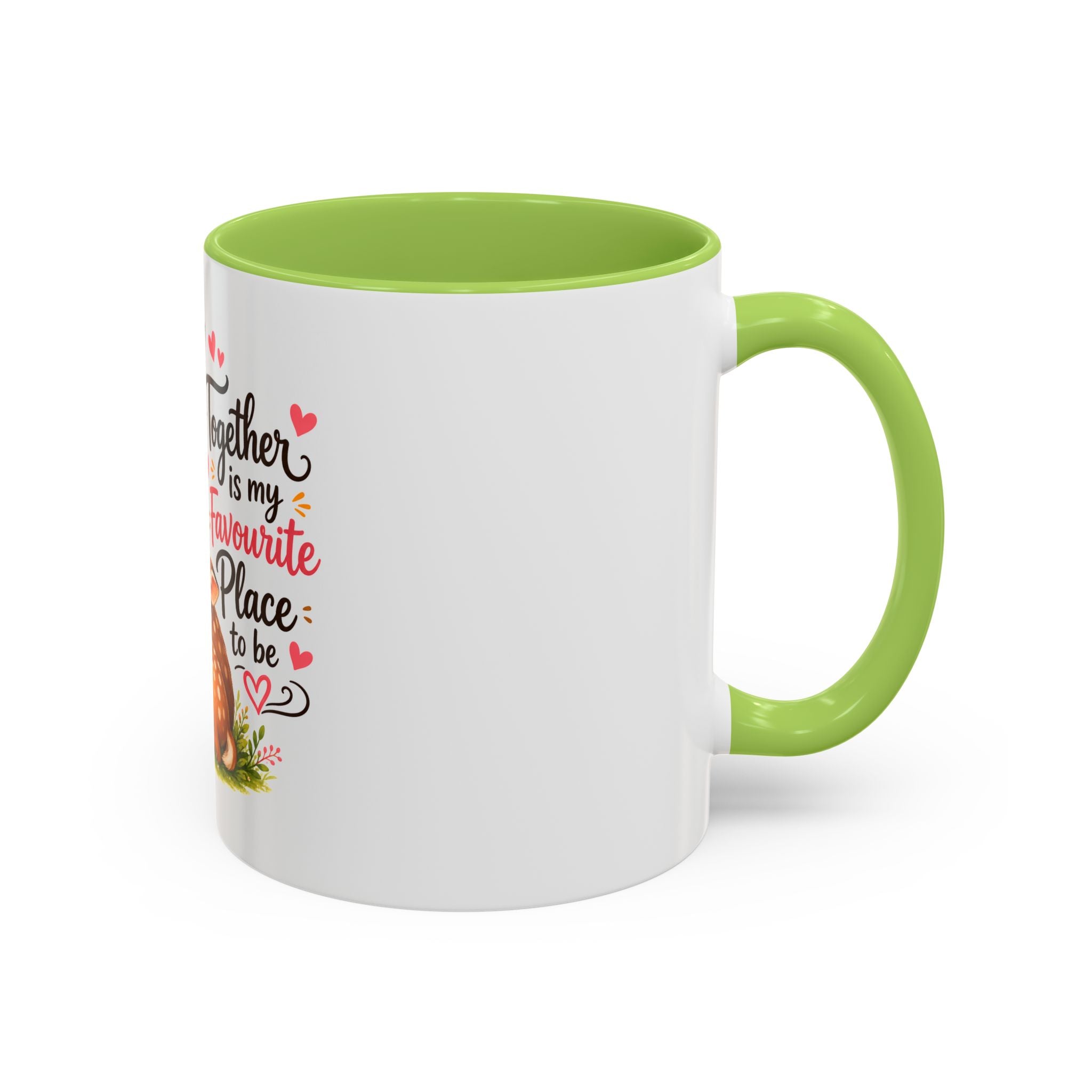 Mother and Baby Deer Accent Coffee Mug — "Together is my Favourite Place to be"