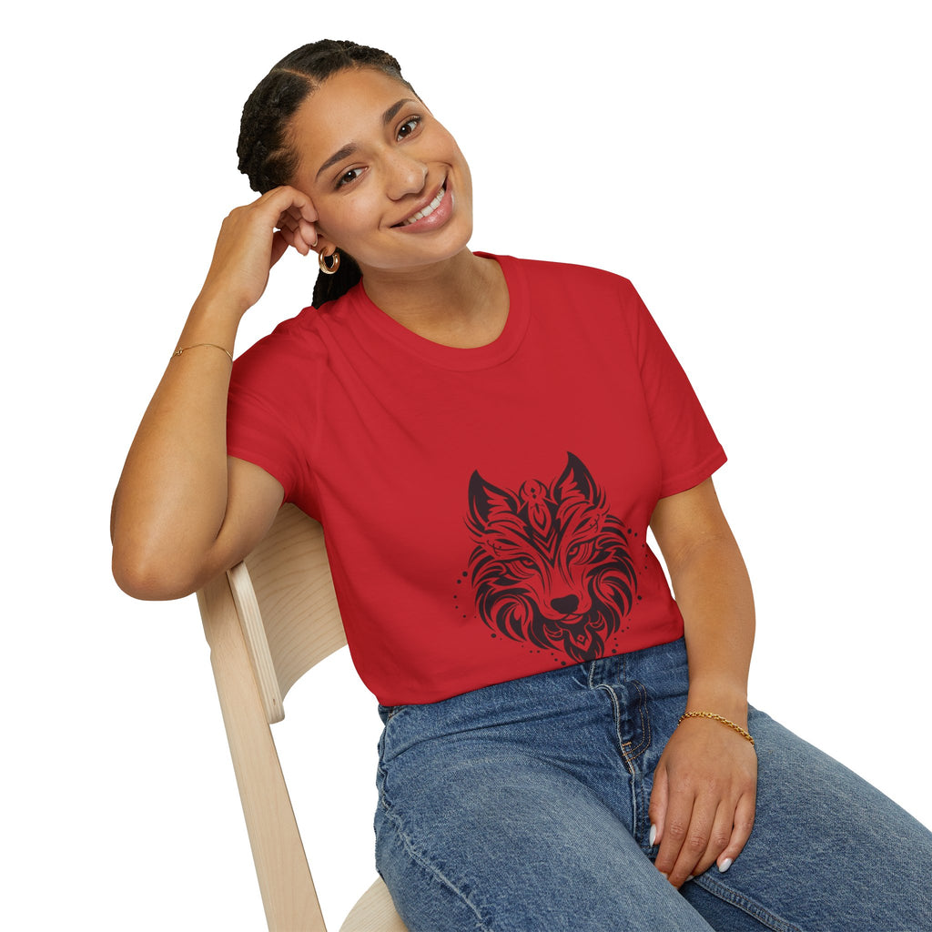 Wolf Mandala T-Shirt — Tribal Geometric Wolf Art Tee