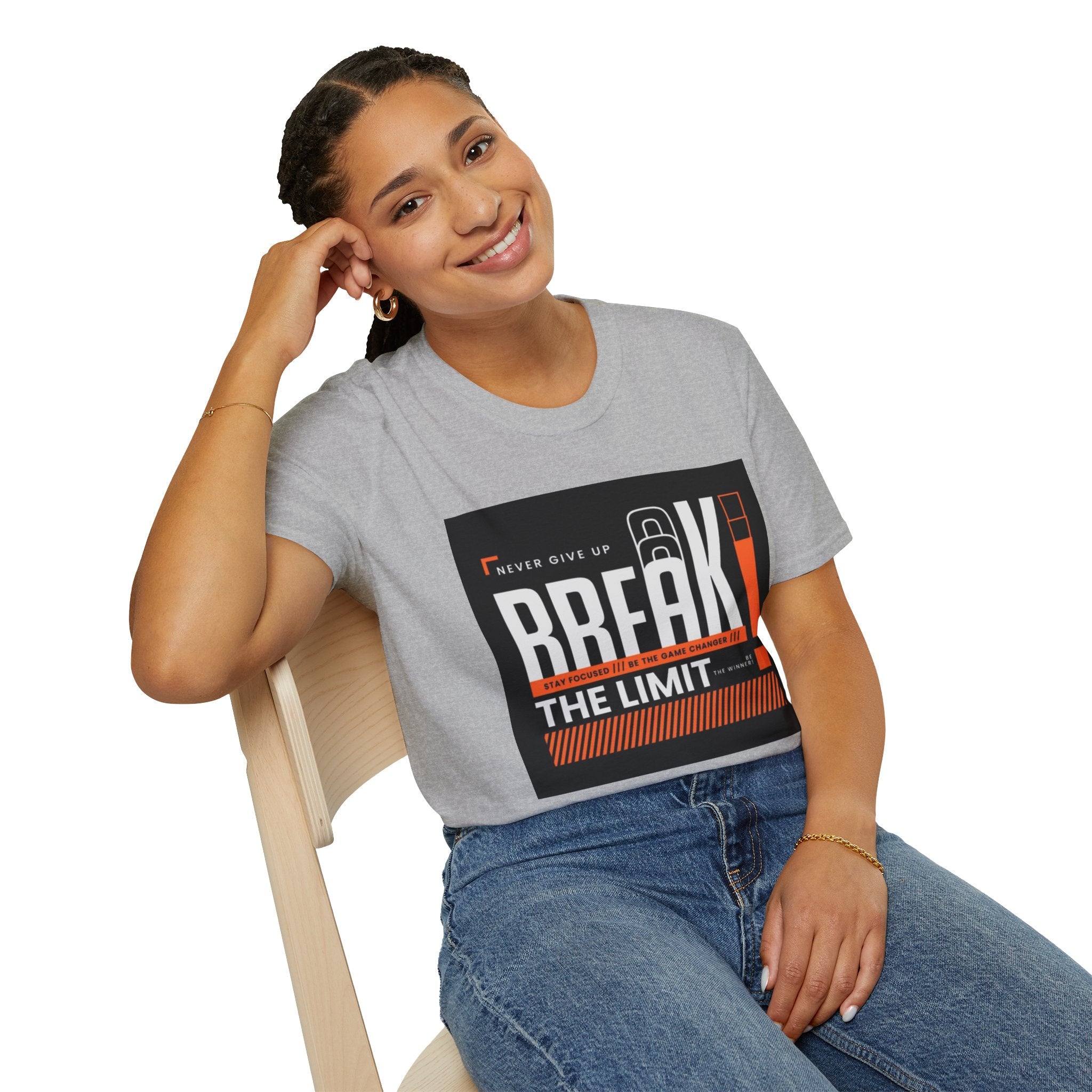 Break the Limit T-Shirt — “Never Give Up, Break” Motivational Graphic Tee