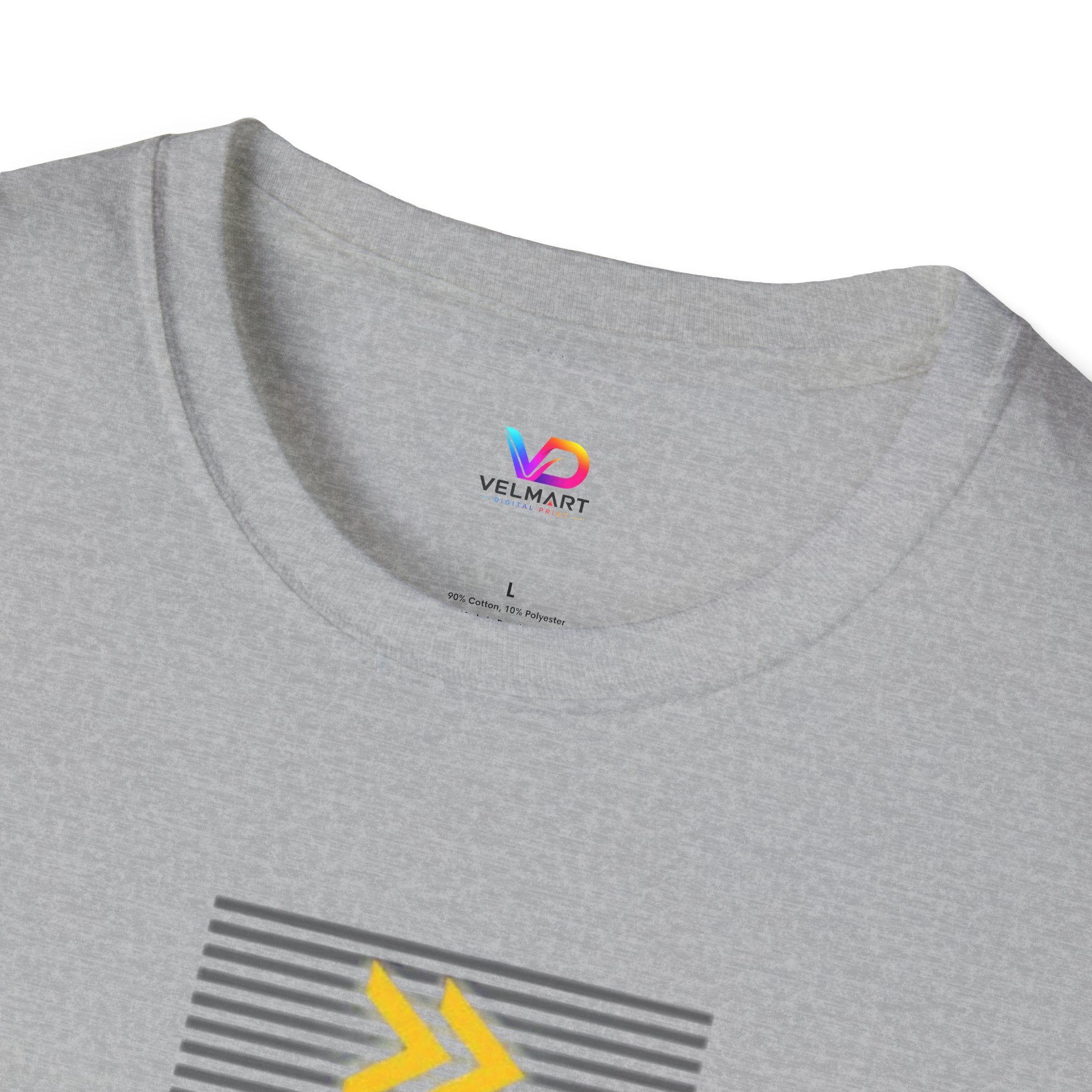Vertical 'NEXT' Graphic T‑Shirt — Modern Yellow & Gray Streetwear Tee