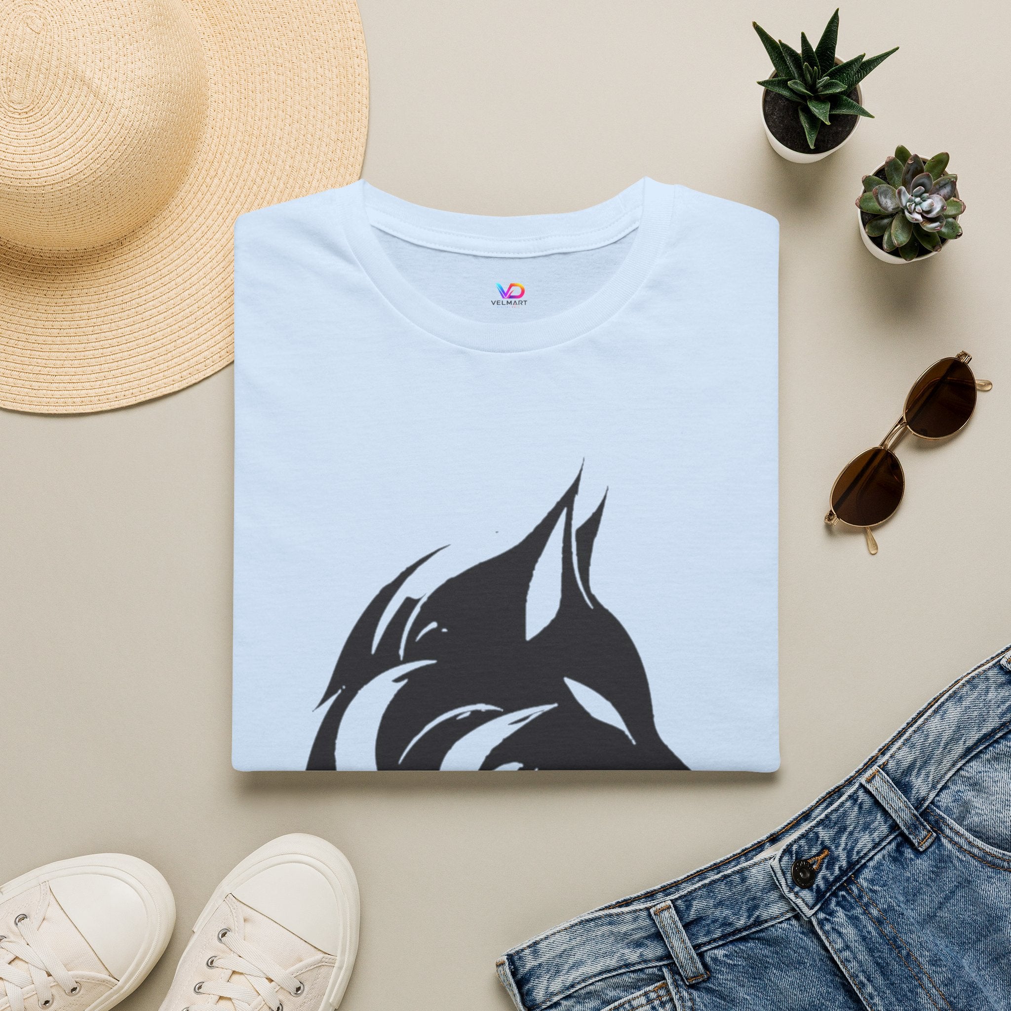 Wolf Silhouette T-Shirt — Tribal Black Wolf Graphic Tee