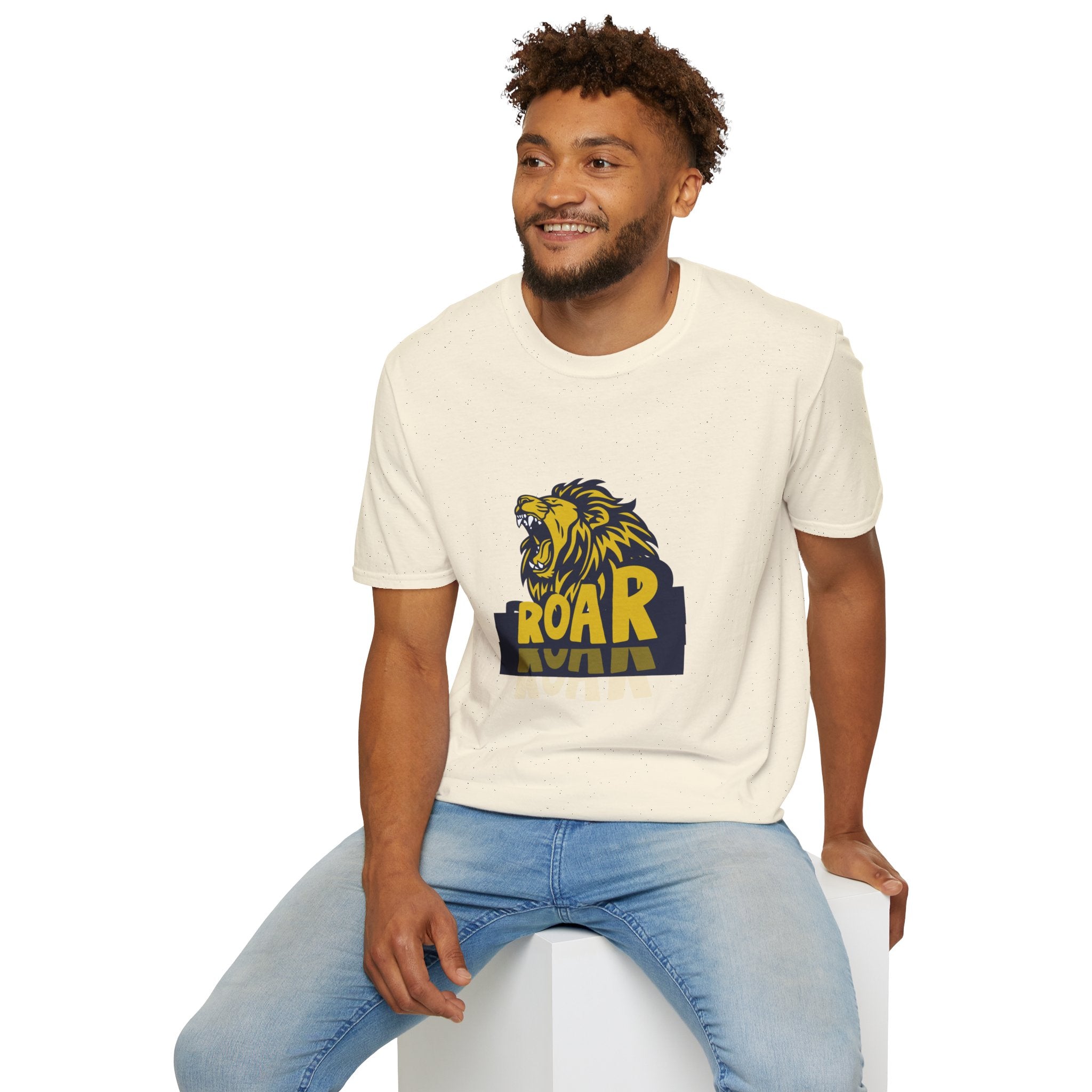 Roaring Lion T-Shirt — Bold Yellow & Navy Graphic Tee