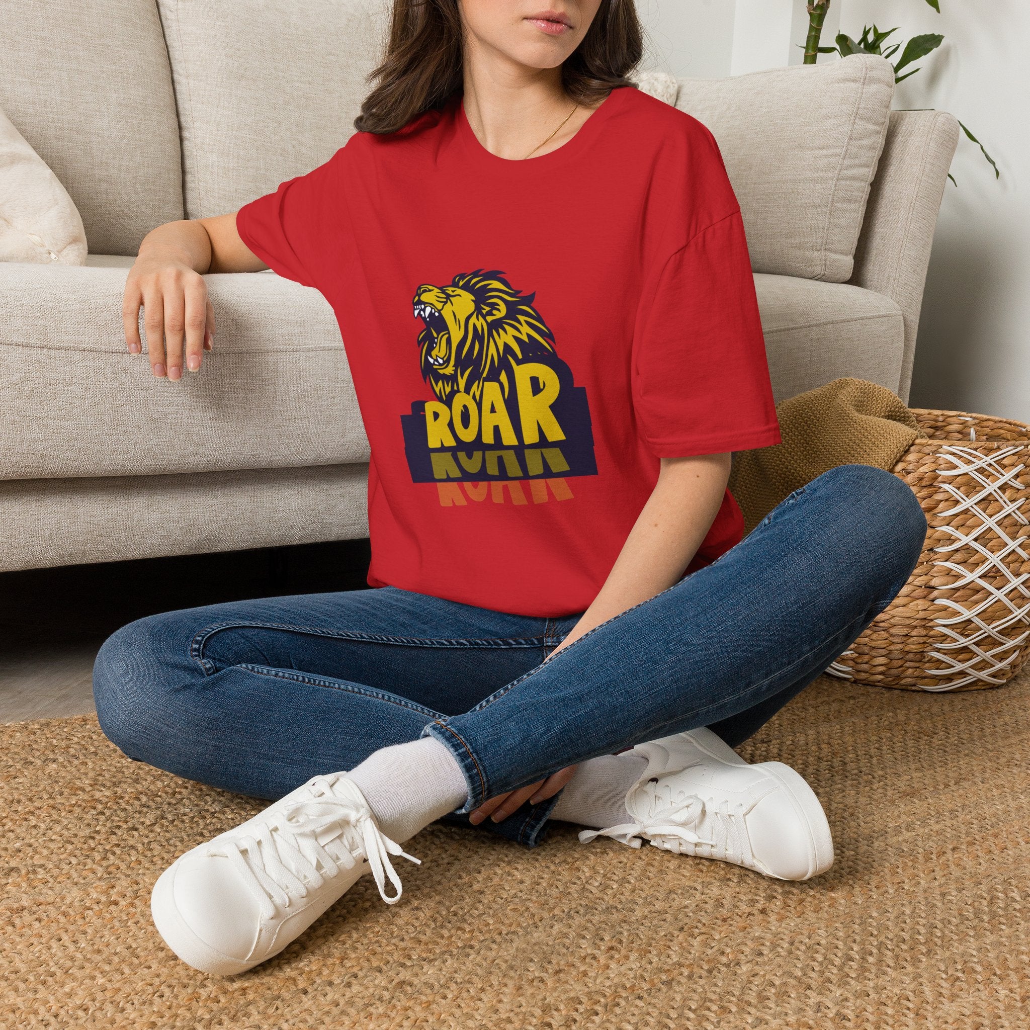 Roaring Lion T-Shirt — Bold Yellow & Navy Graphic Tee