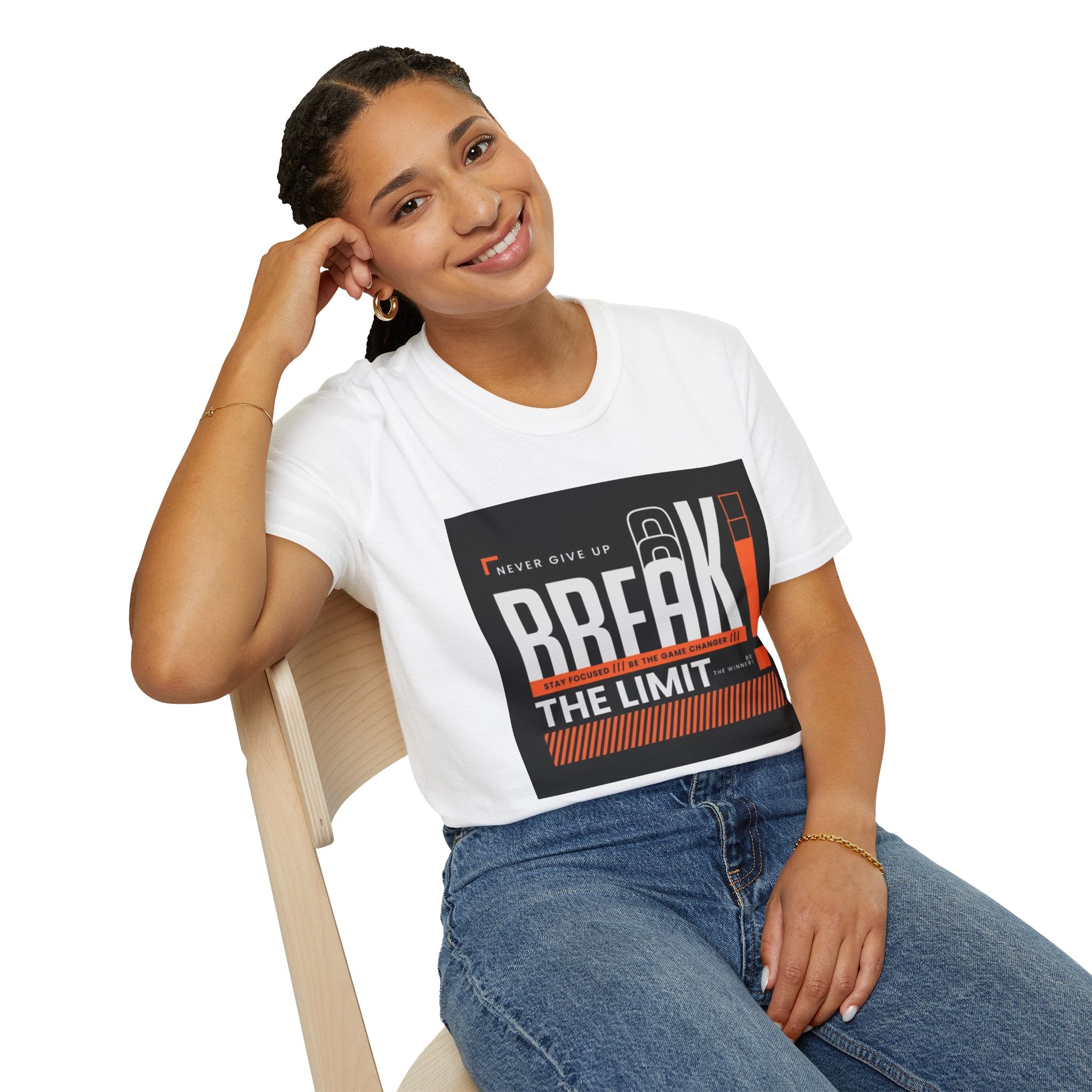 Break the Limit T-Shirt — “Never Give Up, Break” Motivational Graphic Tee