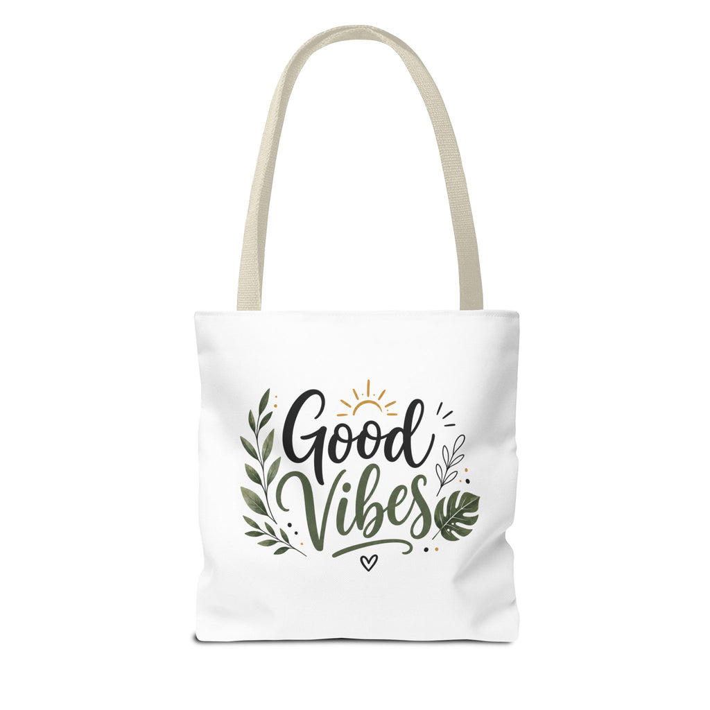 Good Vibes Tote Bag — Floral Eco-Friendly Canvas Shopper