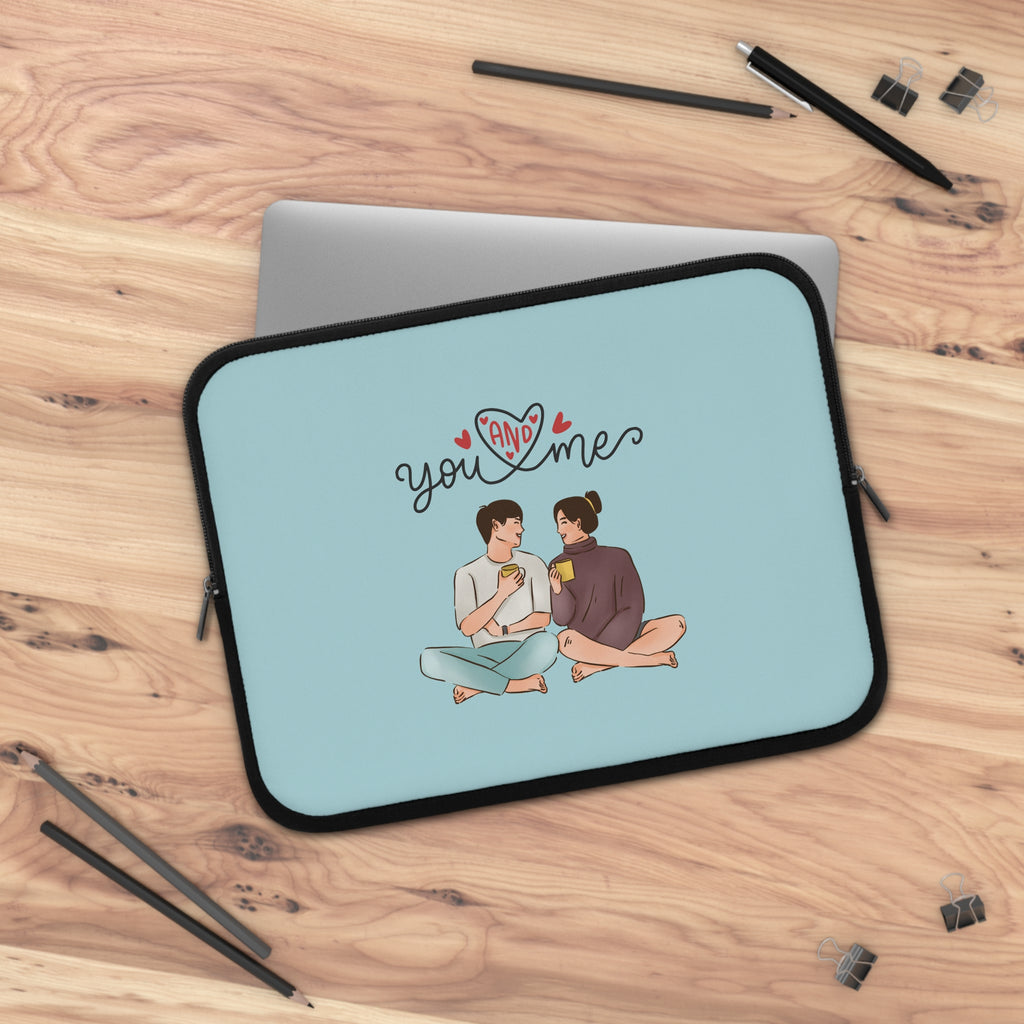 You + Me Couple Laptop Sleeve — Cute Romantic Laptop Case for Partners