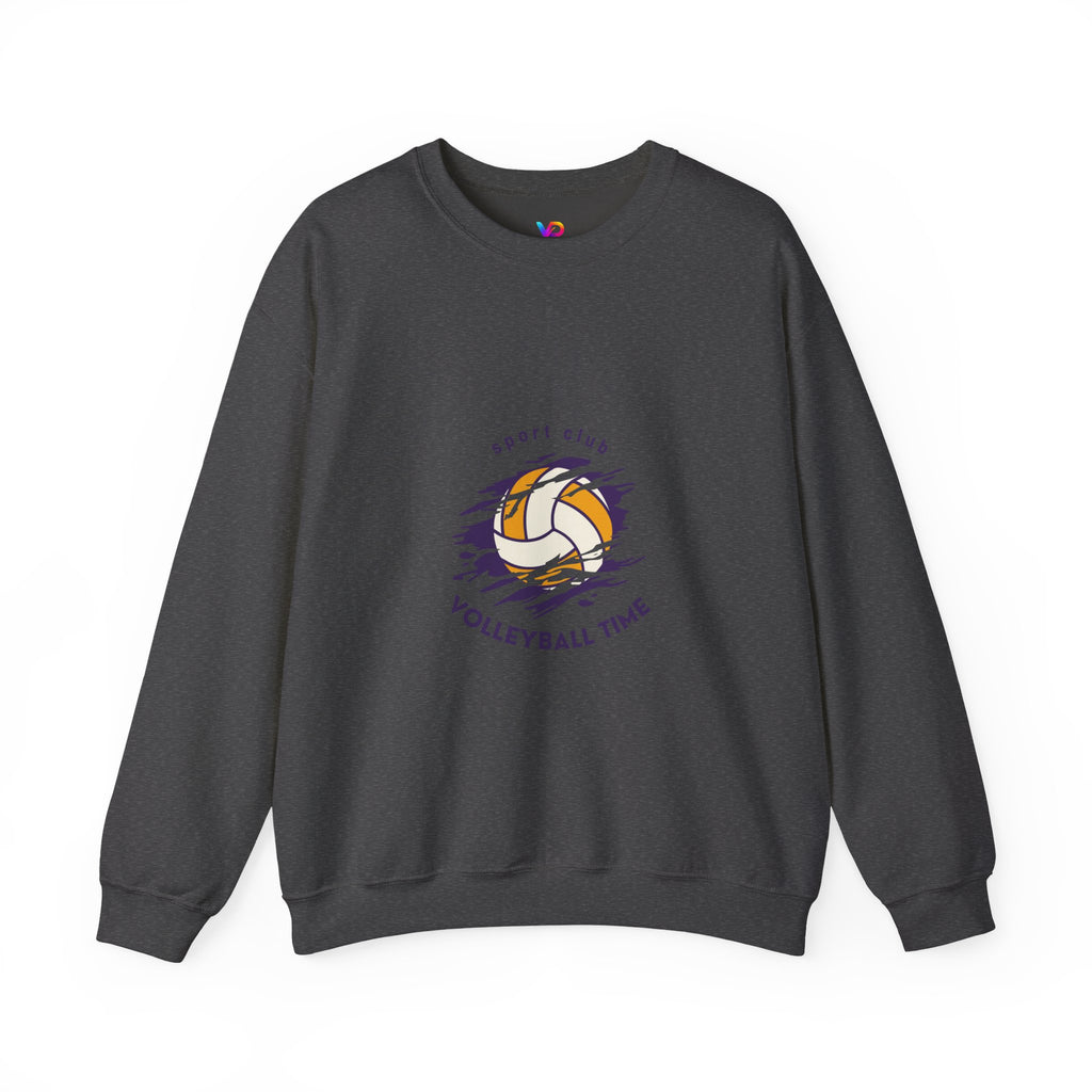 Volleyball Time Crewneck Sweatshirt — Sport Club Graphic Pullover