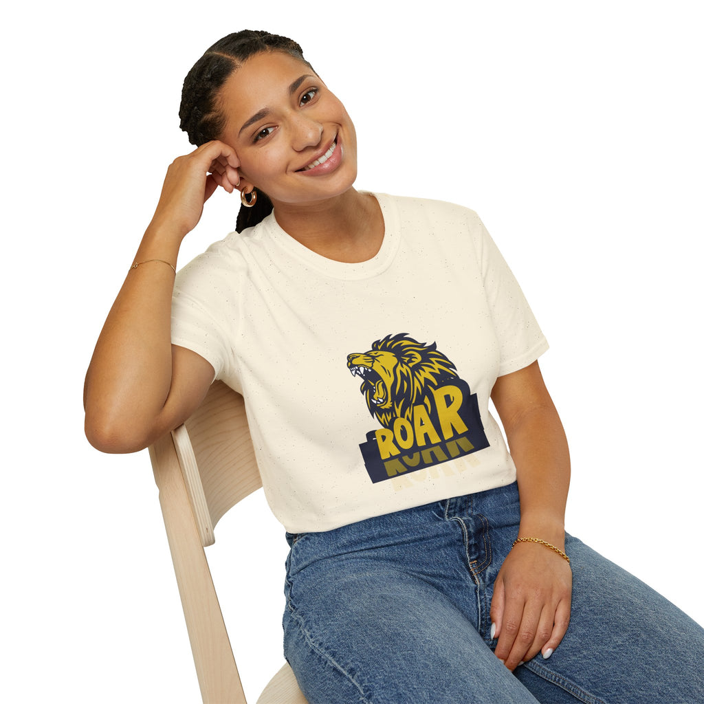 Roaring Lion T-Shirt — Bold Yellow & Navy Graphic Tee