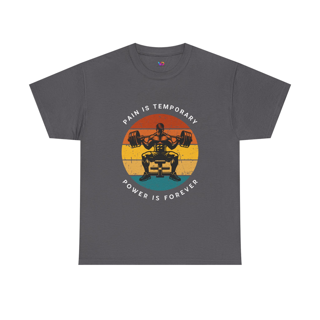 T-shirt d'entraînement – T-shirt de musculation rétro « La douleur est temporaire, la puissance est éternelle »