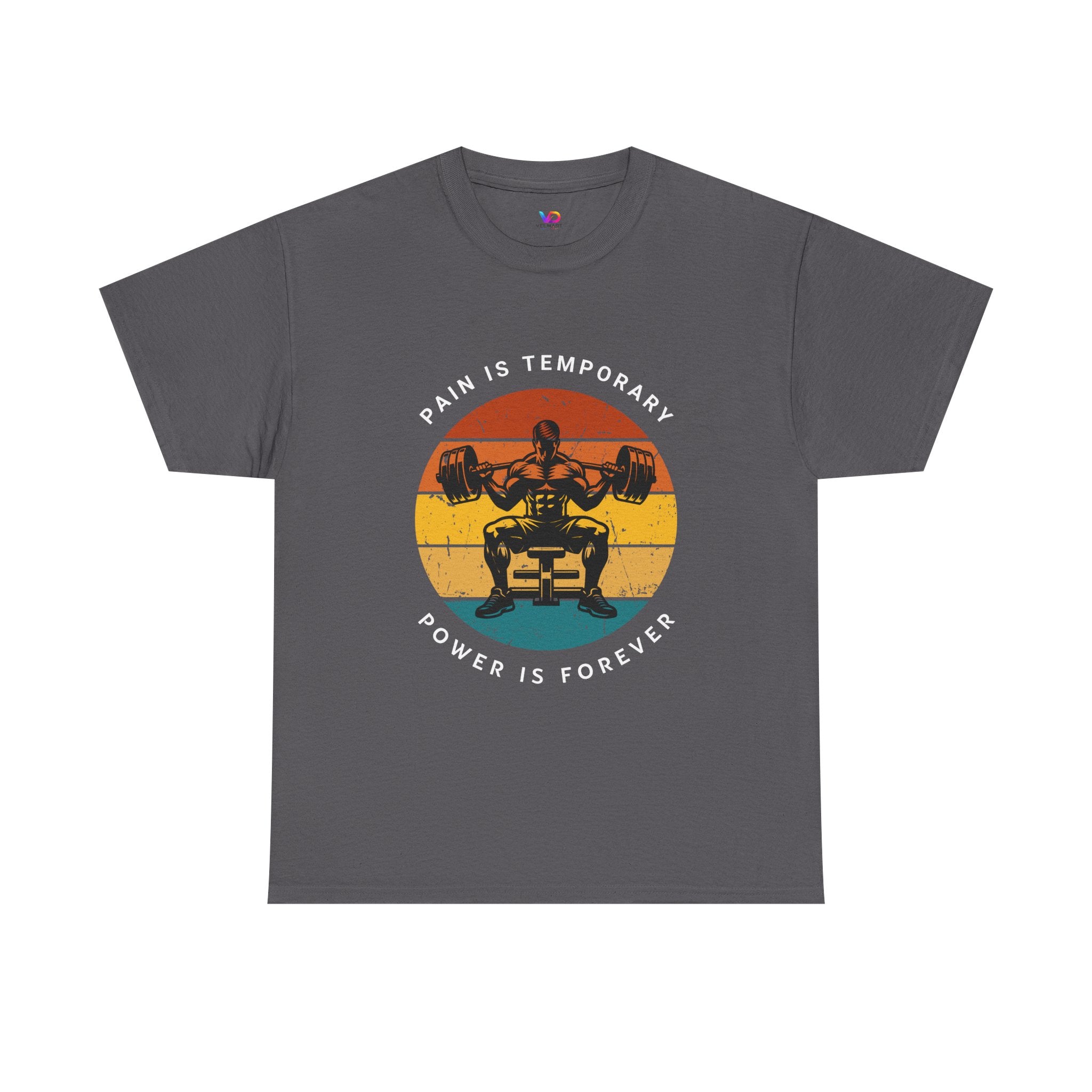 T-shirt d'entraînement – T-shirt de musculation rétro « La douleur est temporaire, la puissance est éternelle »