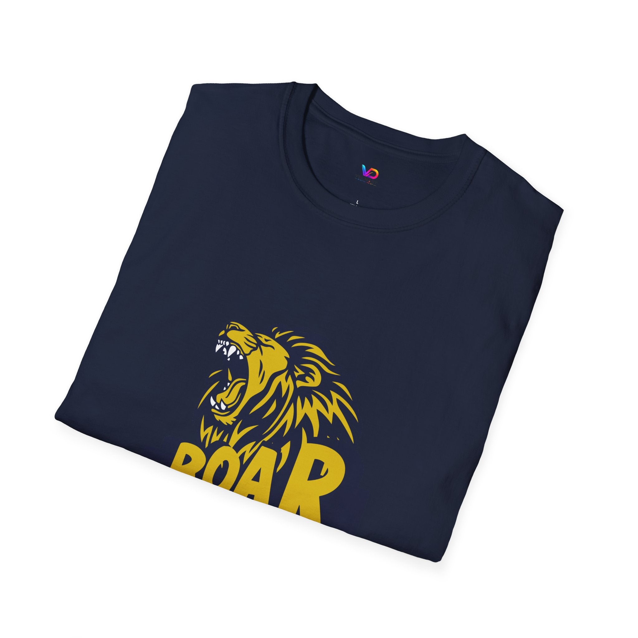 Roaring Lion T-Shirt — Bold Yellow & Navy Graphic Tee