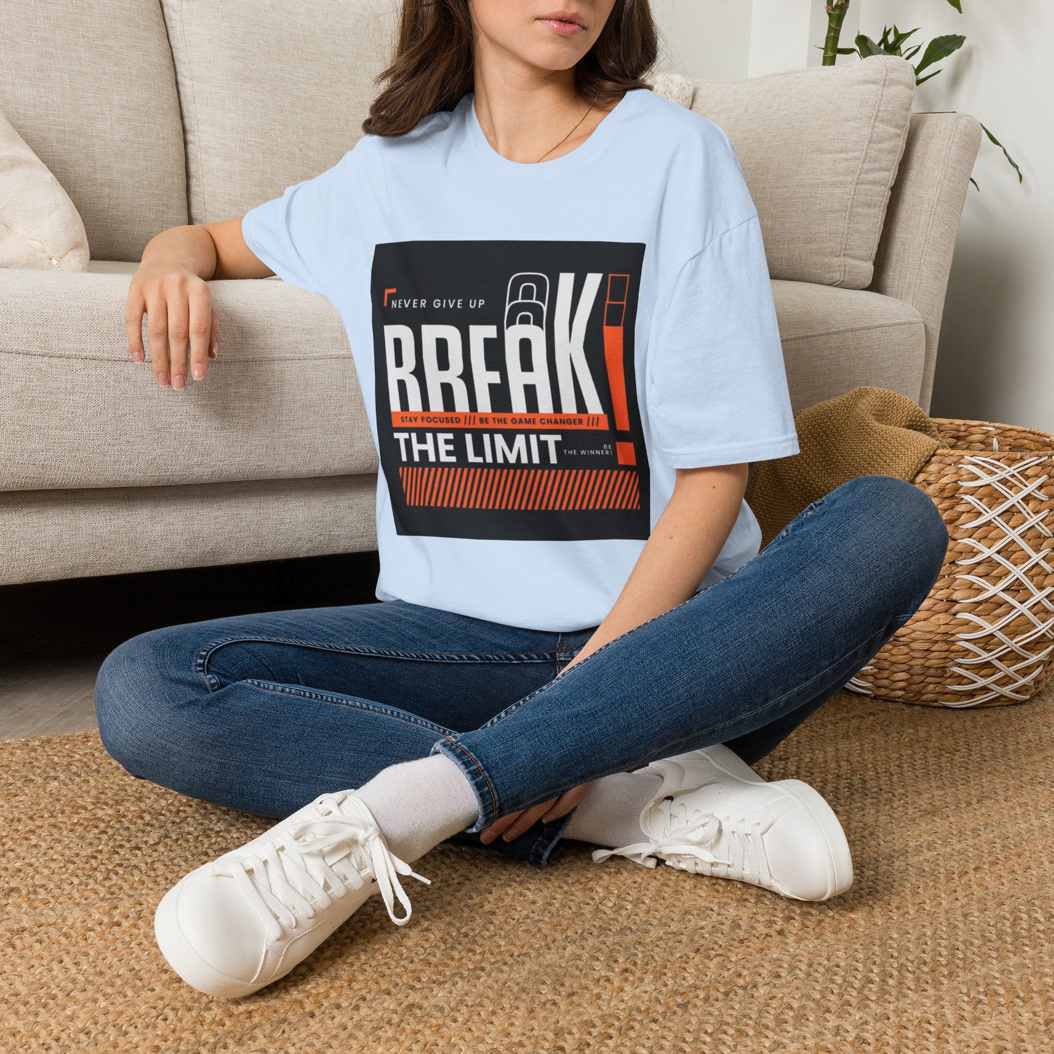 Break the Limit T-Shirt — “Never Give Up, Break” Motivational Graphic Tee