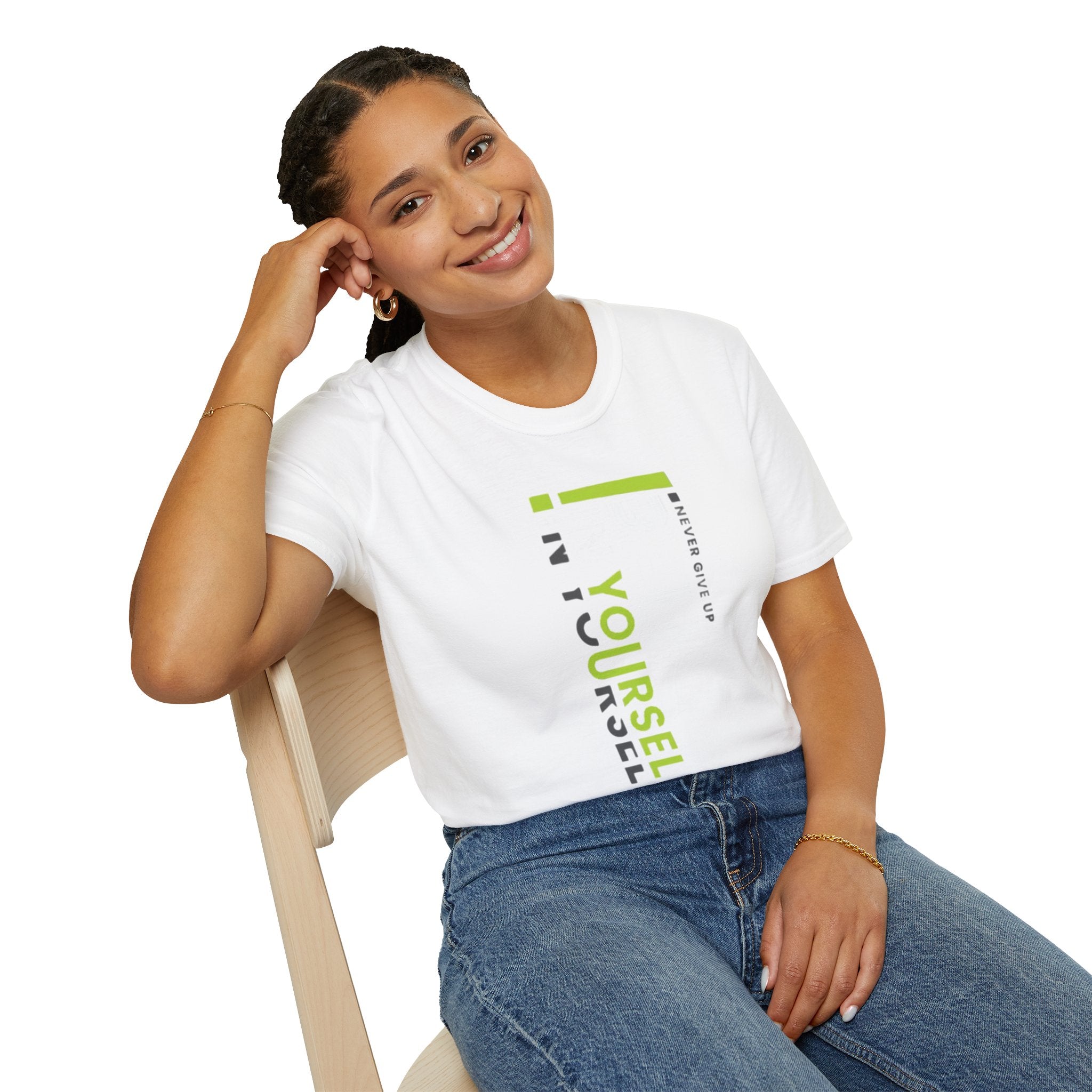 T-Shirt — "Be Yourself" Vertical Motivational Graphic Tee